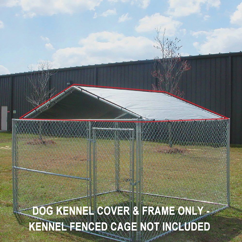 King Canopy Kennel Cover 10' x 10' , 1 3/8 in. Steel Frame, Silver