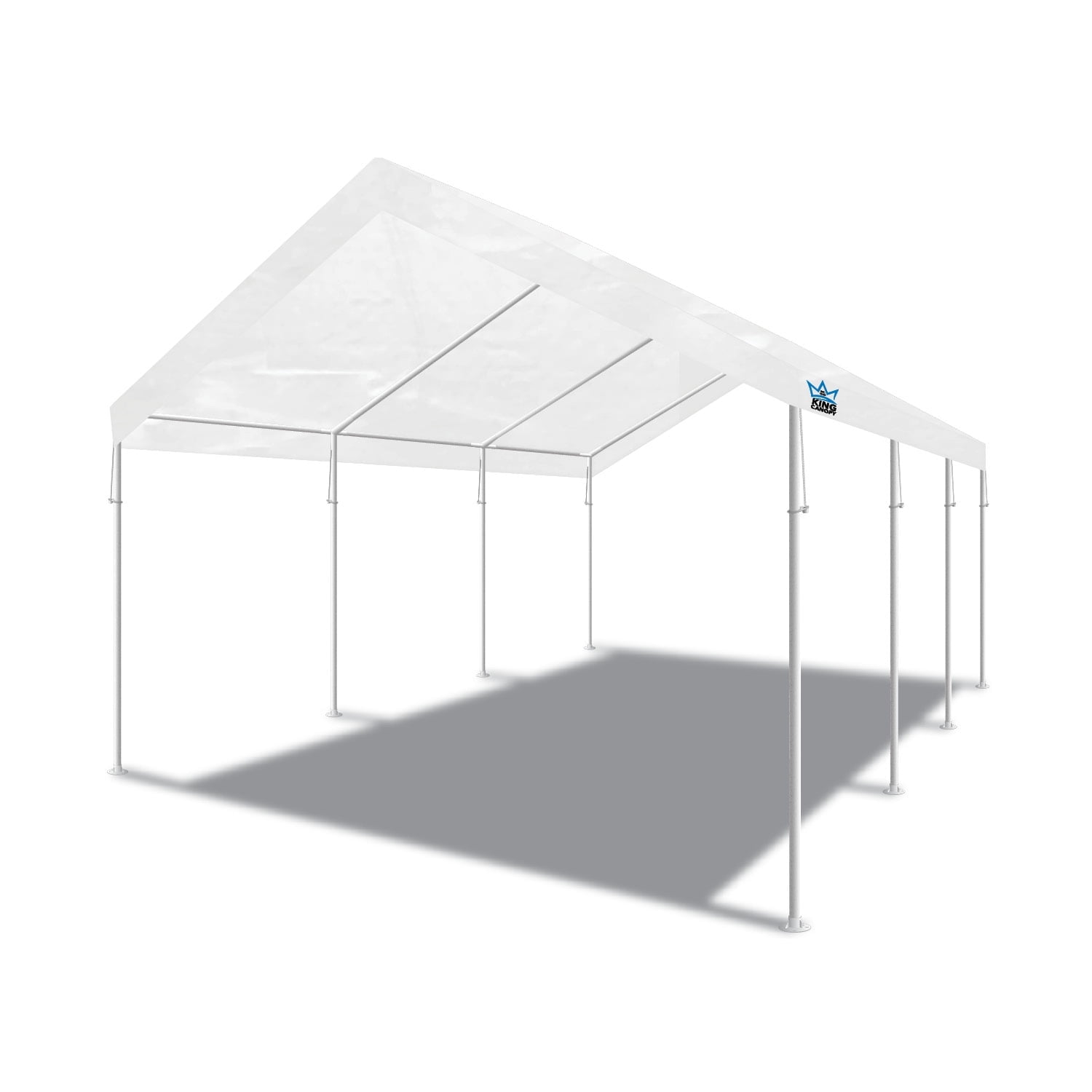 King Canopy Universal Canopy 12' x 20' , 1 3/8-Inch Powder Coated Steel Frame, 8 Leg, White