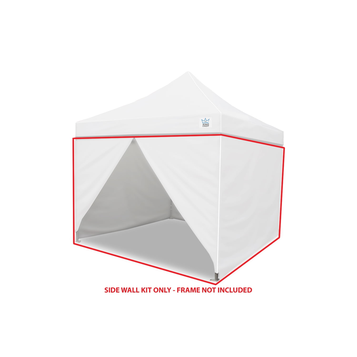 King Canopy Universal Instant 10x10 Side Walls - 4 Pack, White