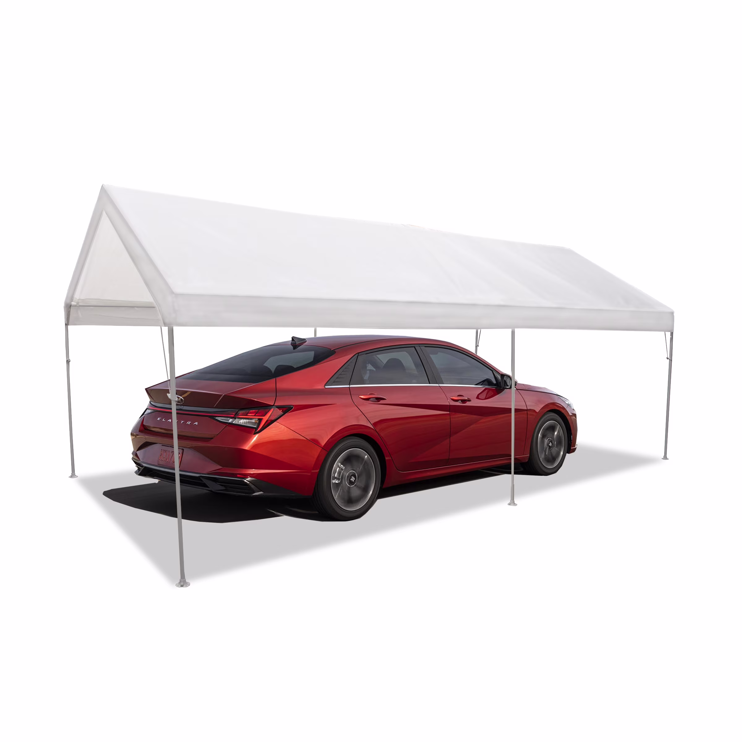 King Canopy Value King 10' x 20' Carport, 6-Leg, 1 1/4-inch Steel Frame, White