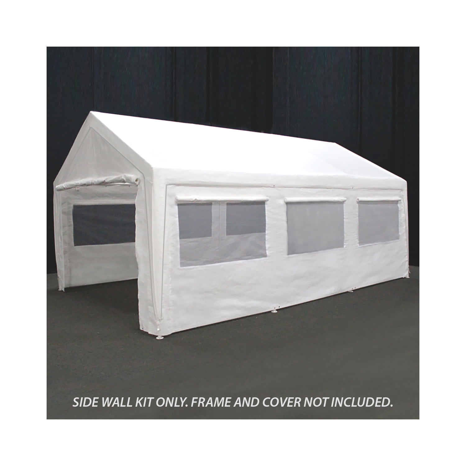 King Canopy 10' x 20' Carport Canopy Sidewall Kit w/ Bug Screen Windows