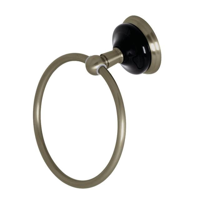 Kingston Brass BA9114BN 6 in. Water Onyx Towel Ring, Brushed Nickel