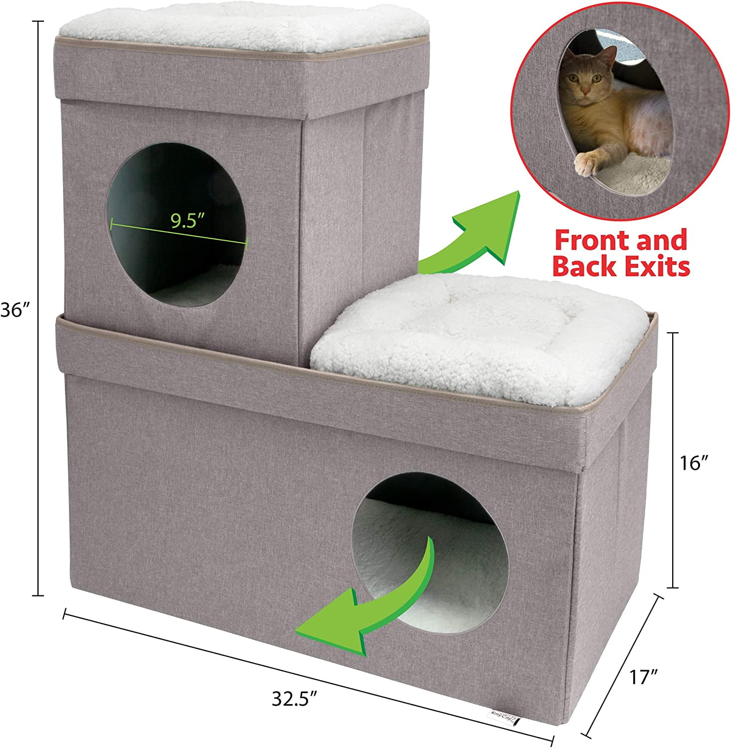 Kitty City Folding Cat Condo (Tan)
