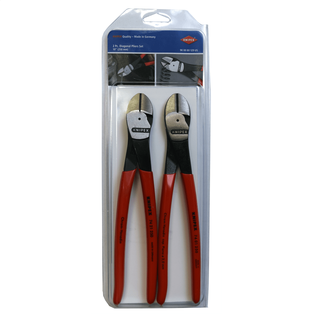 Knipex 9K0080129US 2-Piece 10" Diagonal Cutter Set