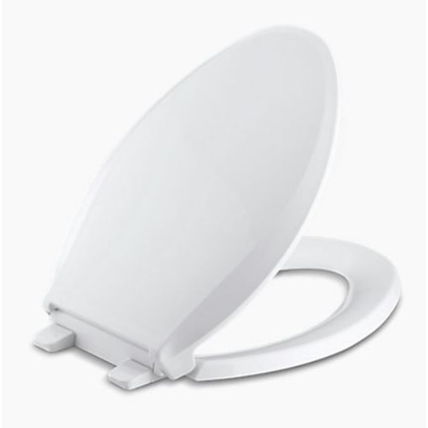 er Cachet Slow Close Elongated White Plastic Toilet Seat