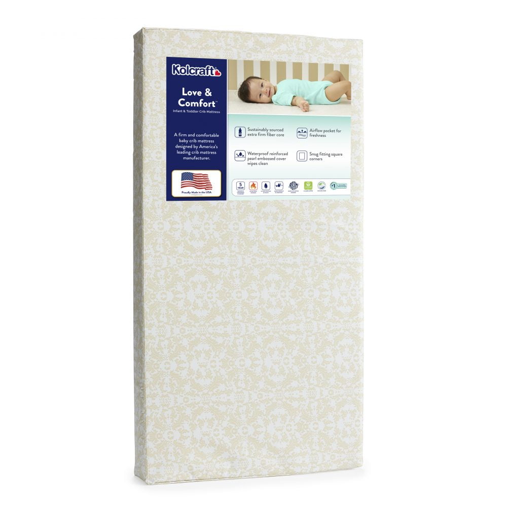 Kolcraft Love & Comfort Sustainable Fiber Crib & Toddler Foam Mattress