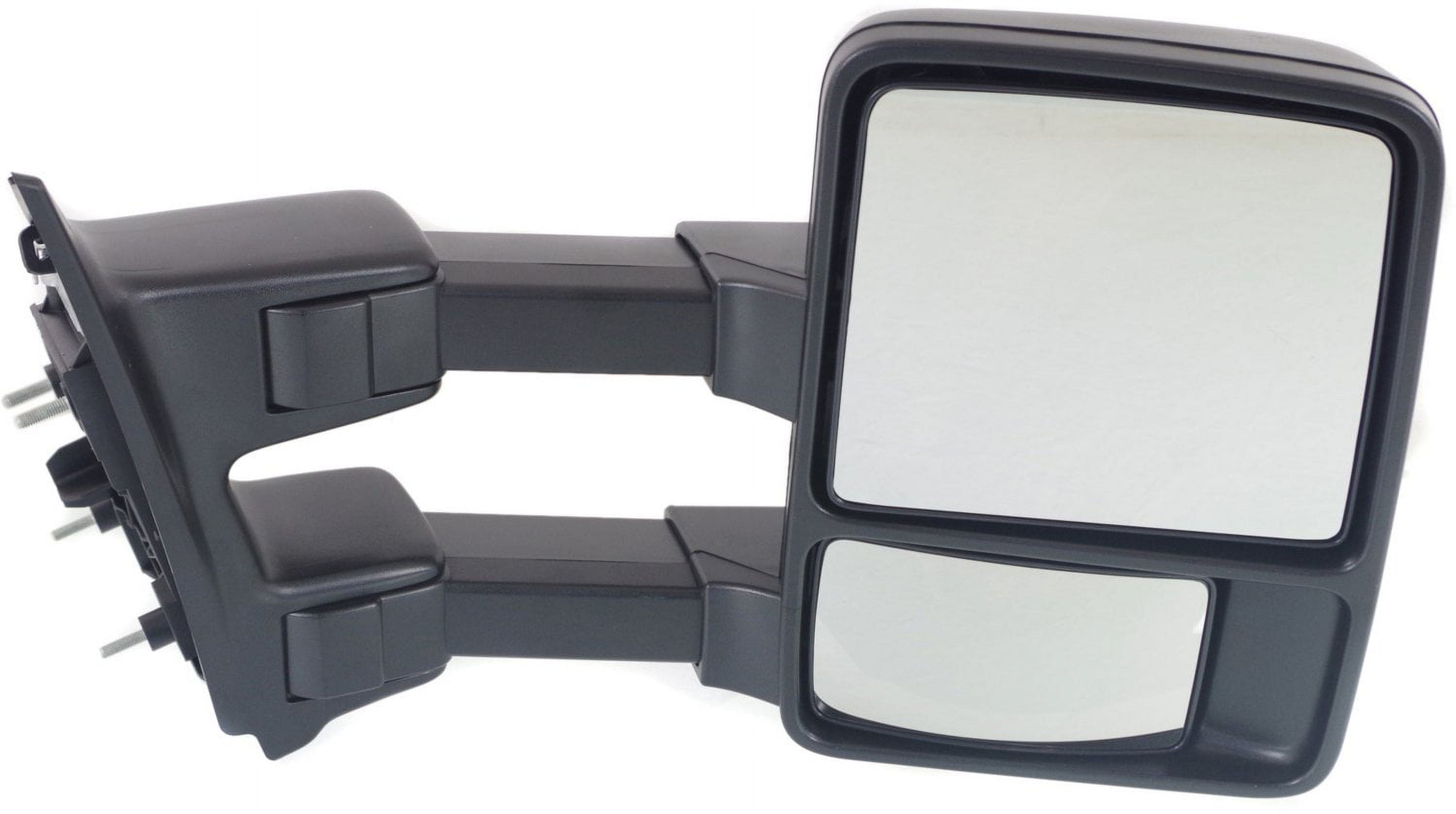 Kool Vue Towing Mirror Compatible With 2008-2010 Ford F-250 Super Duty F-350 Right Passenger Side w/ Blind Spot Corner Glass Textured Black