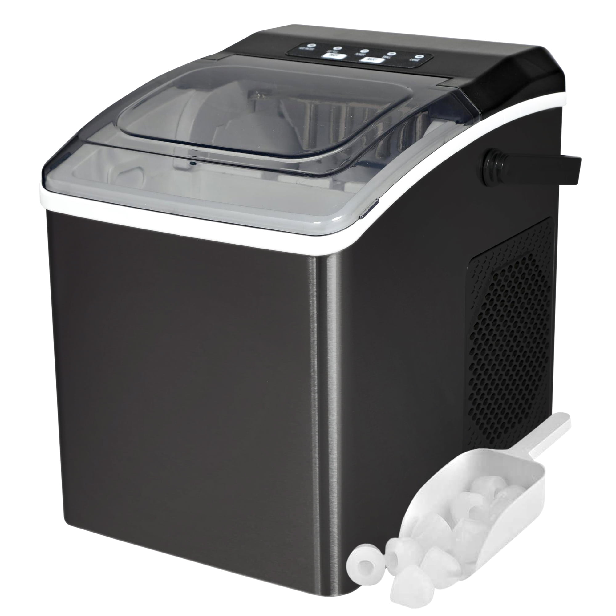 Koolatron KIM26B Compact Countertop Ice Maker with Digital Controls and LED Indicators