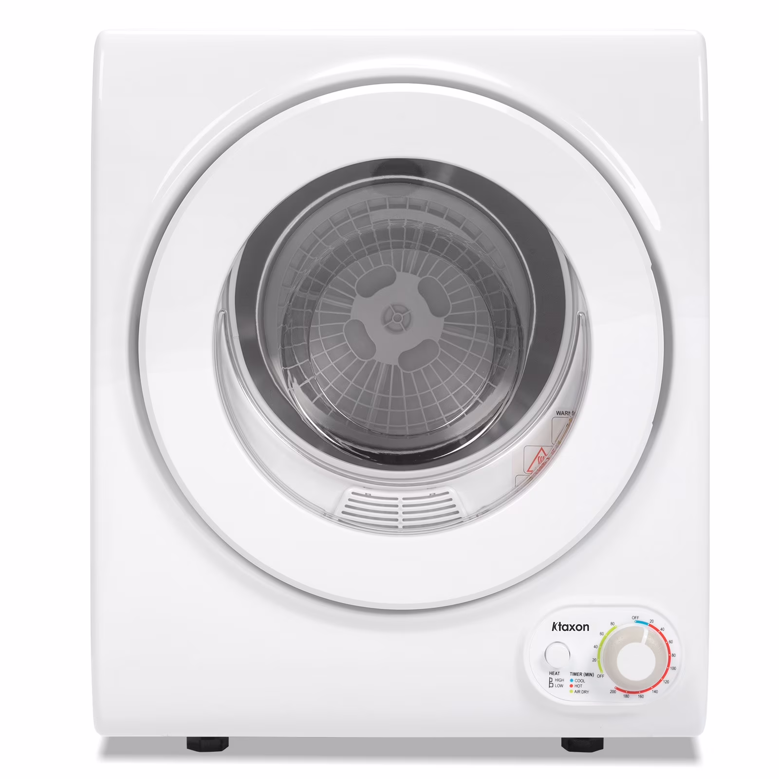 Ktaxon 1.6 cu ft Portable Compact Electric Dryer, High End Laundry Front Load Tumble Clothes Dryer Machine with Stainless Steel Tub & Simple Control Knob for Apartment