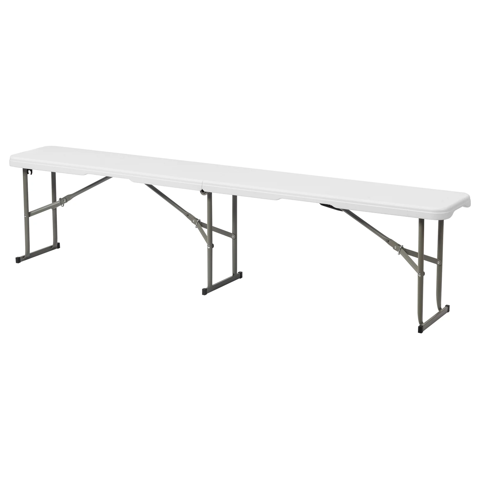 Ktaxon 6' Portable Folding Bench, Perfect for Outdoor Party, Picnic, Camping, Wedding etc., Plastic Folding Bench for Outdoor and Indoor, White