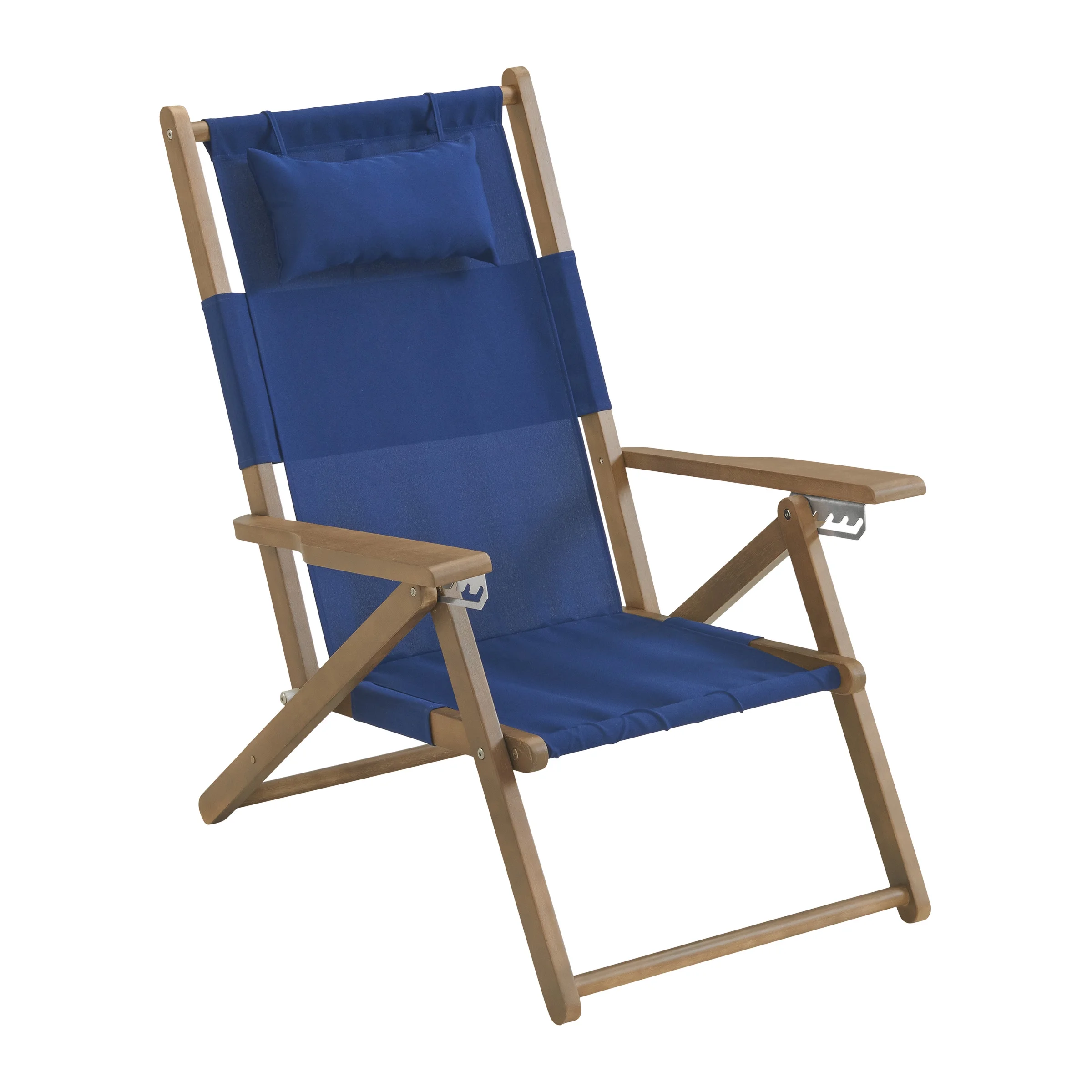 Lavish Home Weather-Resistant Folding Beach Chair with Carry Straps (Blue)