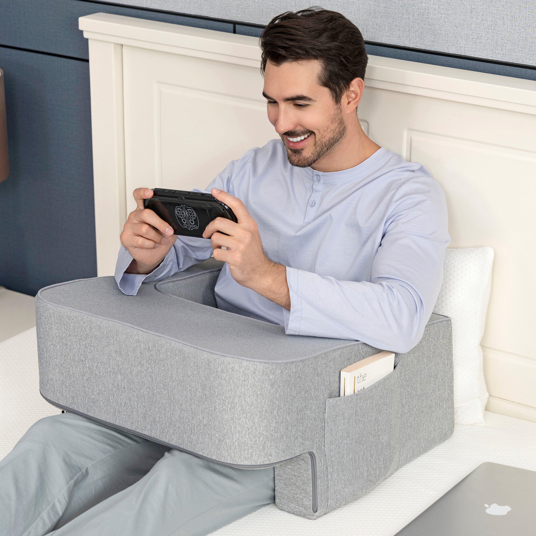 Lavish Home Reading Pillow for Gaming - Lap Desk Pillow with Arm Rests