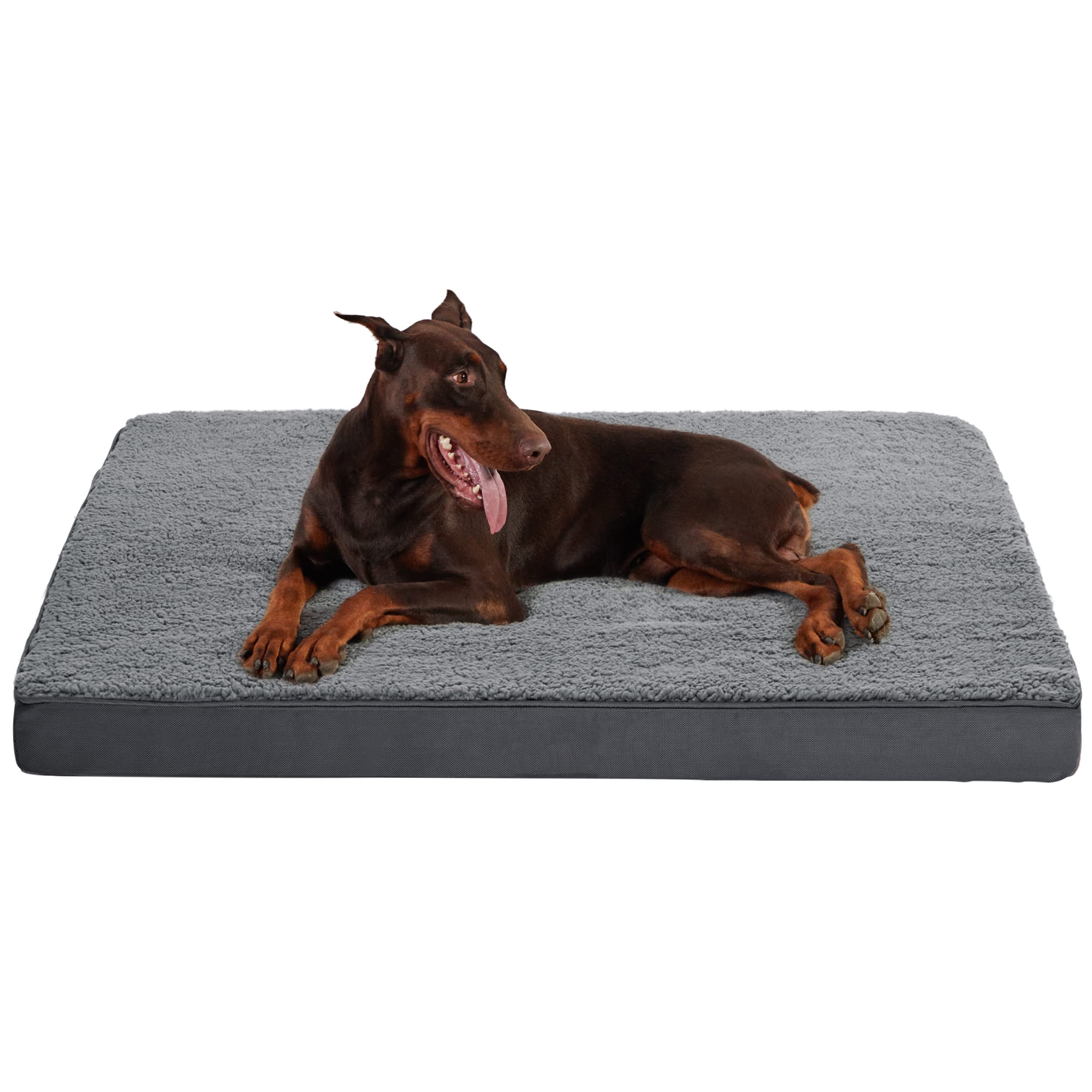 Large Dog Bed with Orthopedic Memory Foam Mattress Edition Pet Bed for Dogs & Cats, Jumbo, 40"x30", Up to 90lbs, Waterproof Liner & Washable Cover