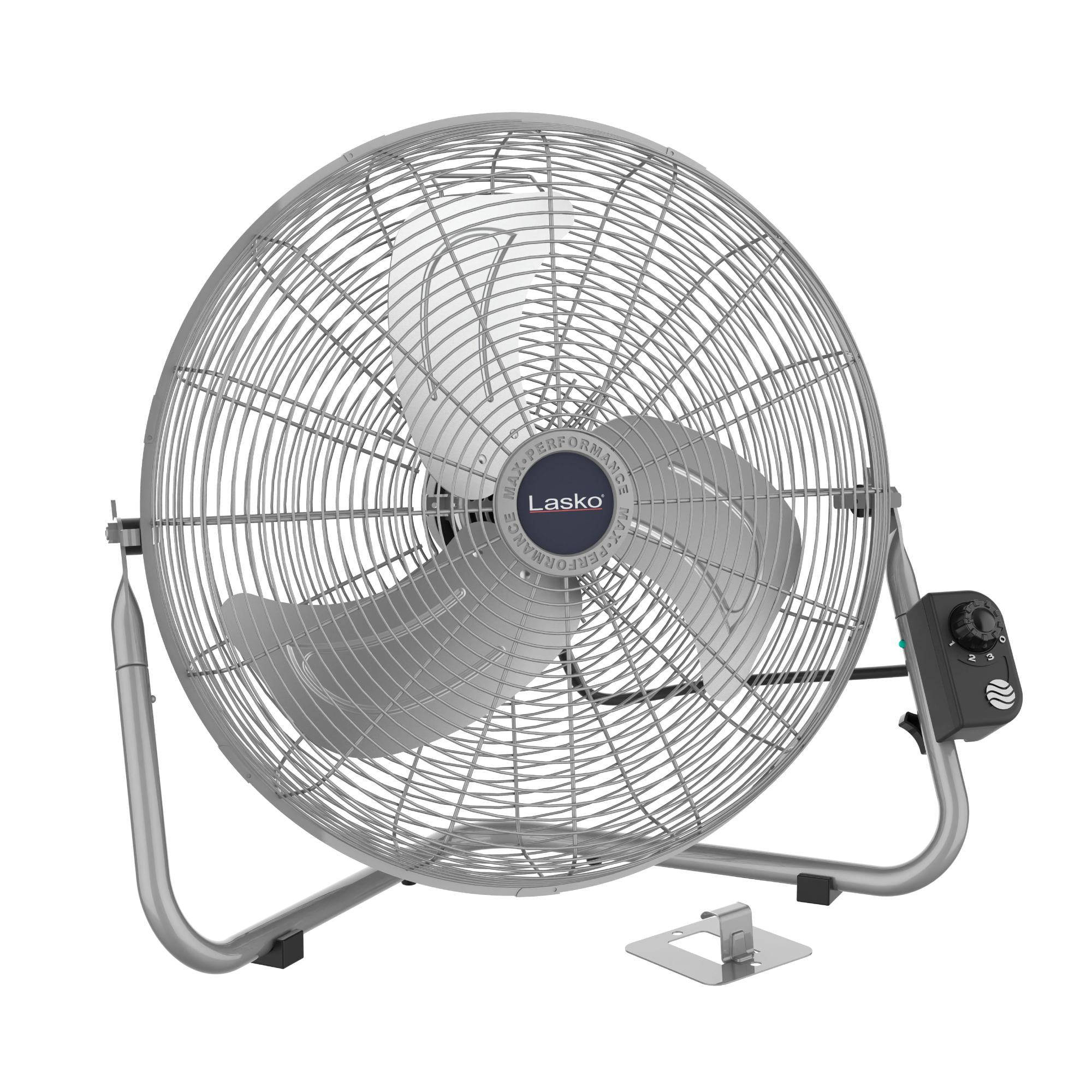 Lasko Max Performance 20" High Velocity Floor Fan, Wall Mount Option, Silver, 2265QM