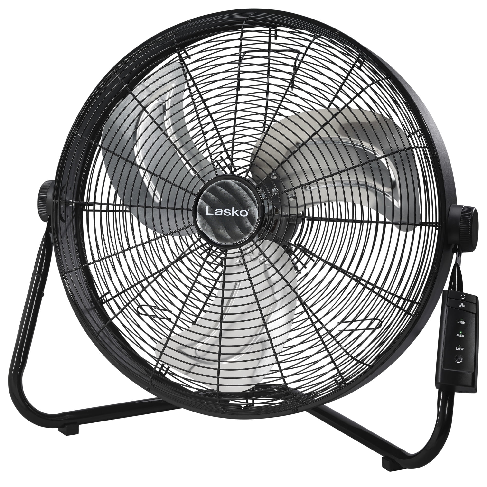Lasko 20" High Velocity Floor Fan, Wall Mount Option and Remote, Black, H20685
