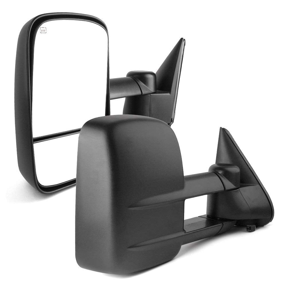 Ledkingdomus Power Heated Tow Mirrors for 1999-2002 Chevy Silverado Sierra 1500 2500 with Convex