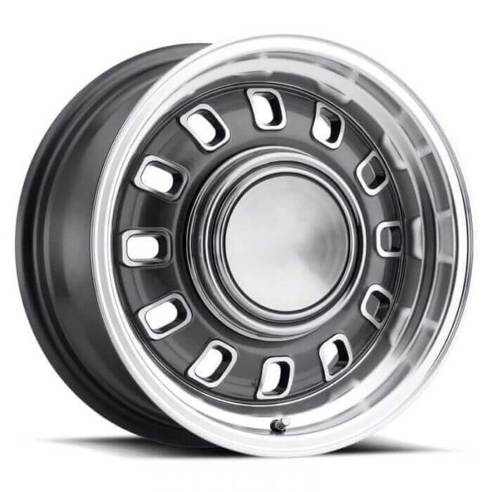 Legendary Wheels 12 Slot - 15 x 7 in. - 5 x 4.5 - 3.75 bs - Charcoal