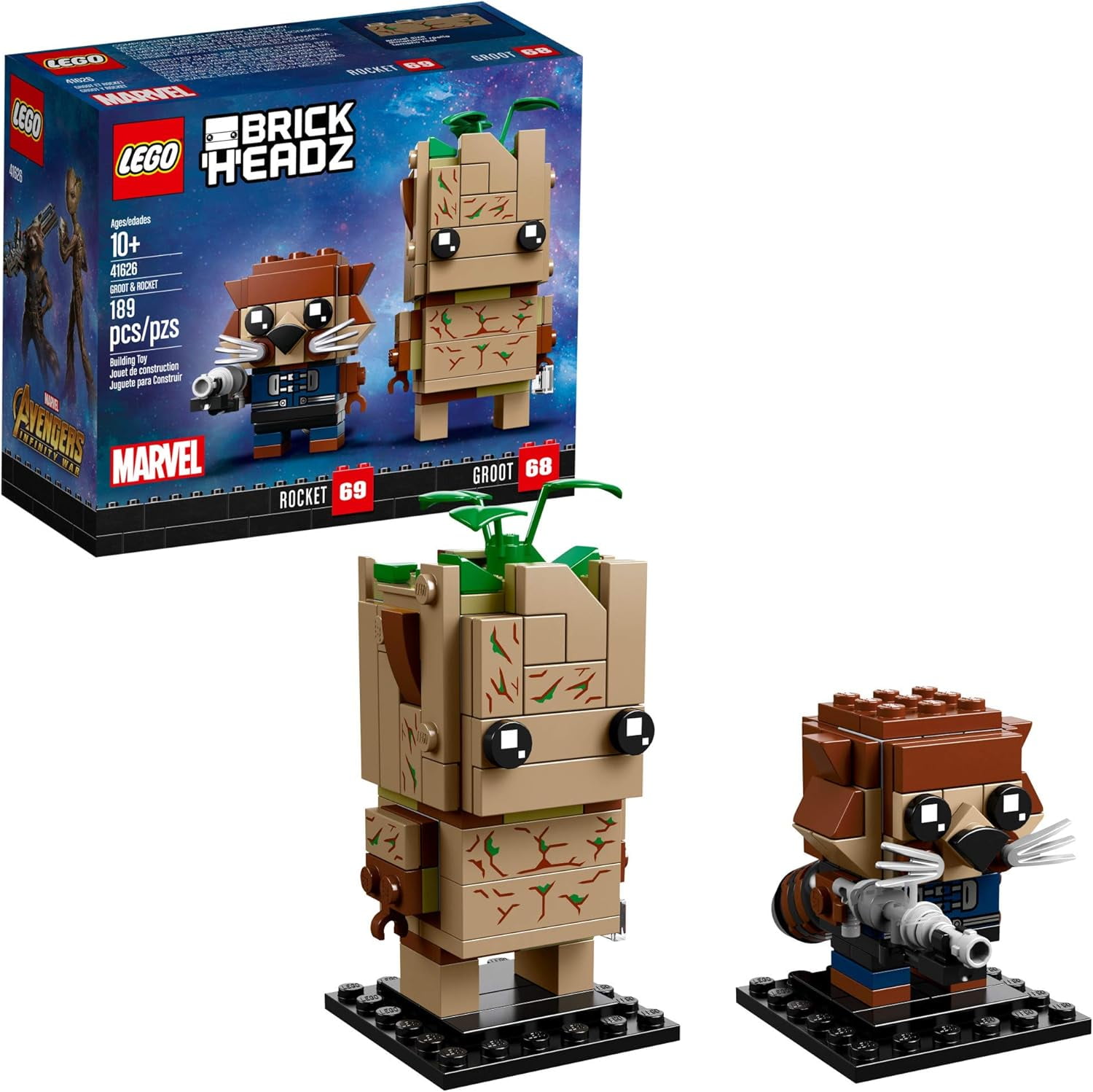 Lego brickheadz groot & rocket 41626