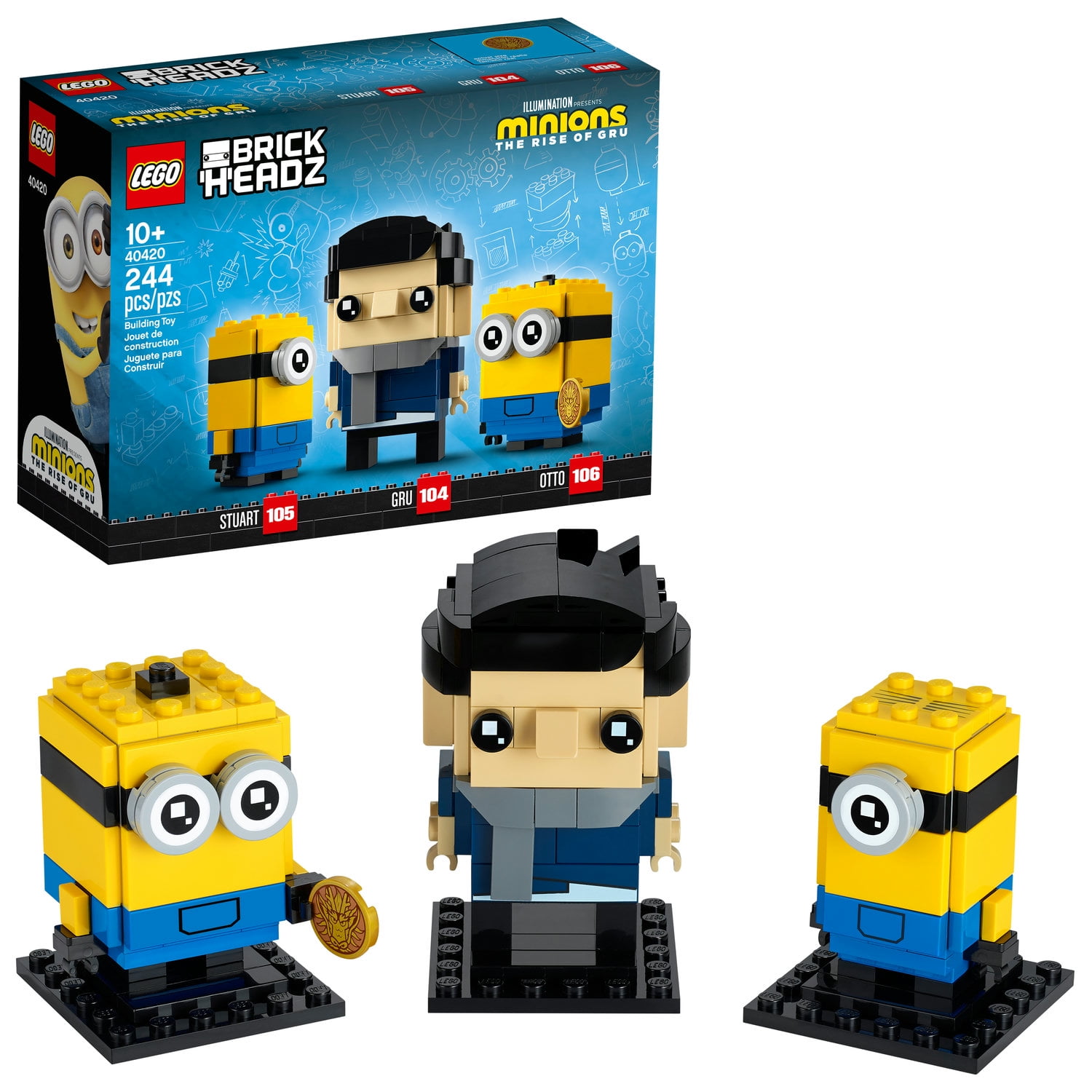 Lego 40420 BrickHeadz Minions Gru, Stuart and Otto New with Sealed Box