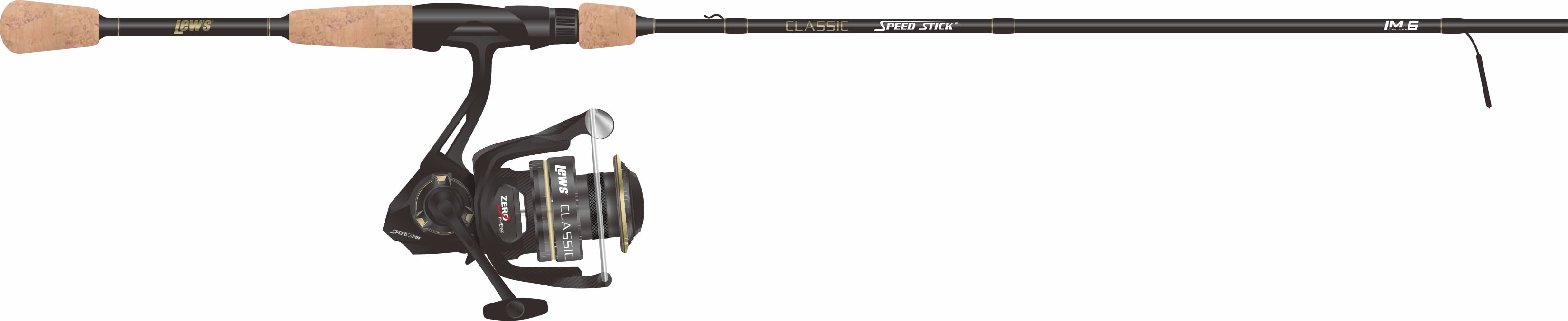 Lew's Classic SP Adult 2-Piece Spinning Fishing Rod & Reel Combo, 8 Bearing System