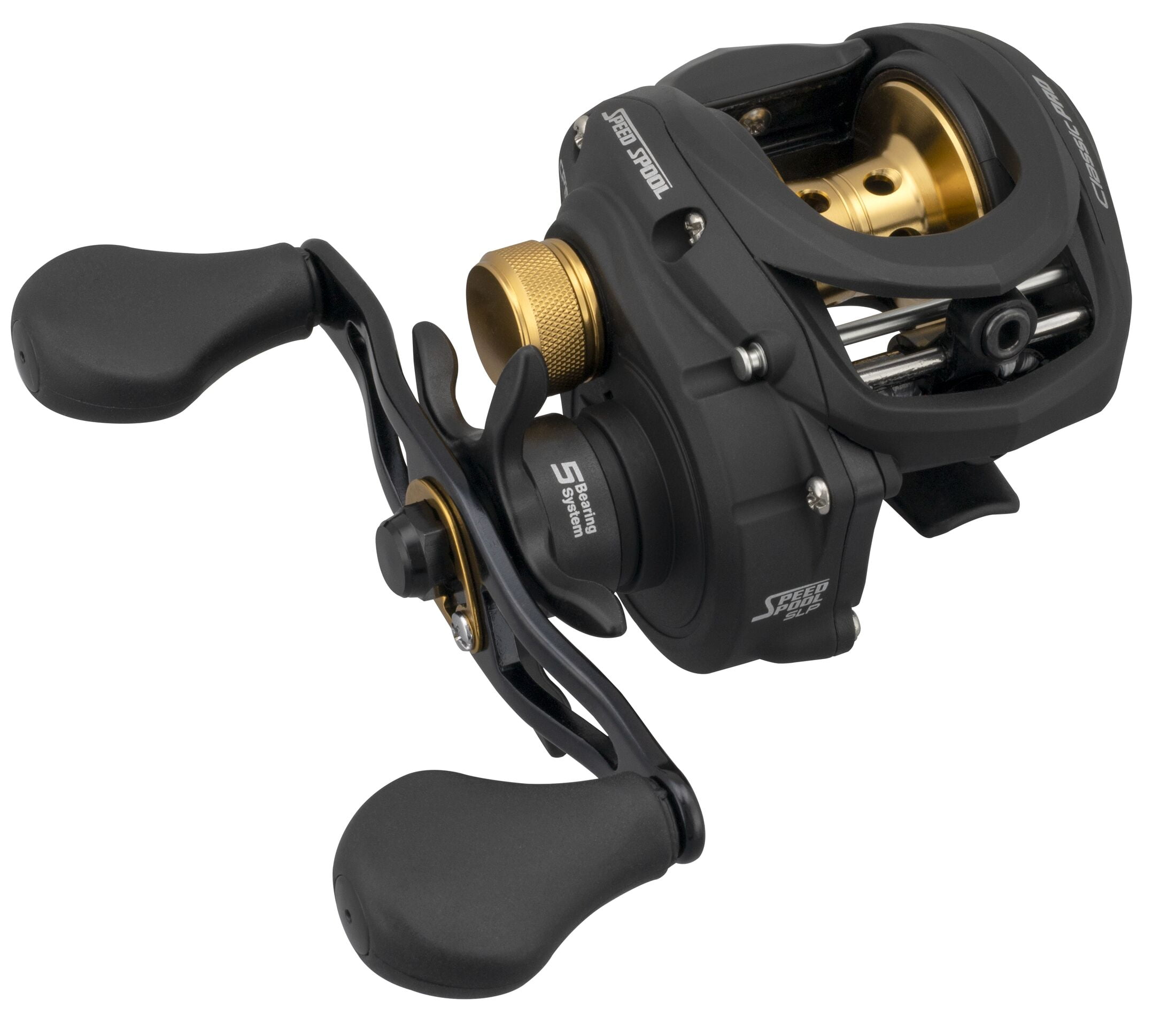 Lew's Classic Pro Speed Spool SLP Baitcast Fishing Reel, 7.5:1 Gear Ratio, Right-Hand Retrieve, Black