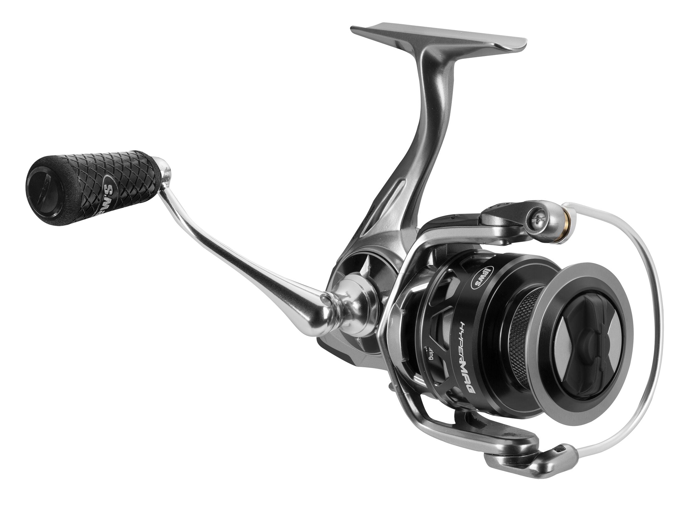 Lew's HyperMag Spinning Fishing Reel, Size 200 Reel, Silver