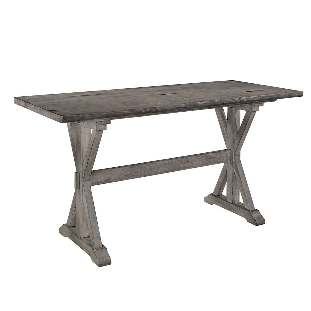 Lexicon Amsonia Solid Wood Counter Height Dining Room Table in Gray