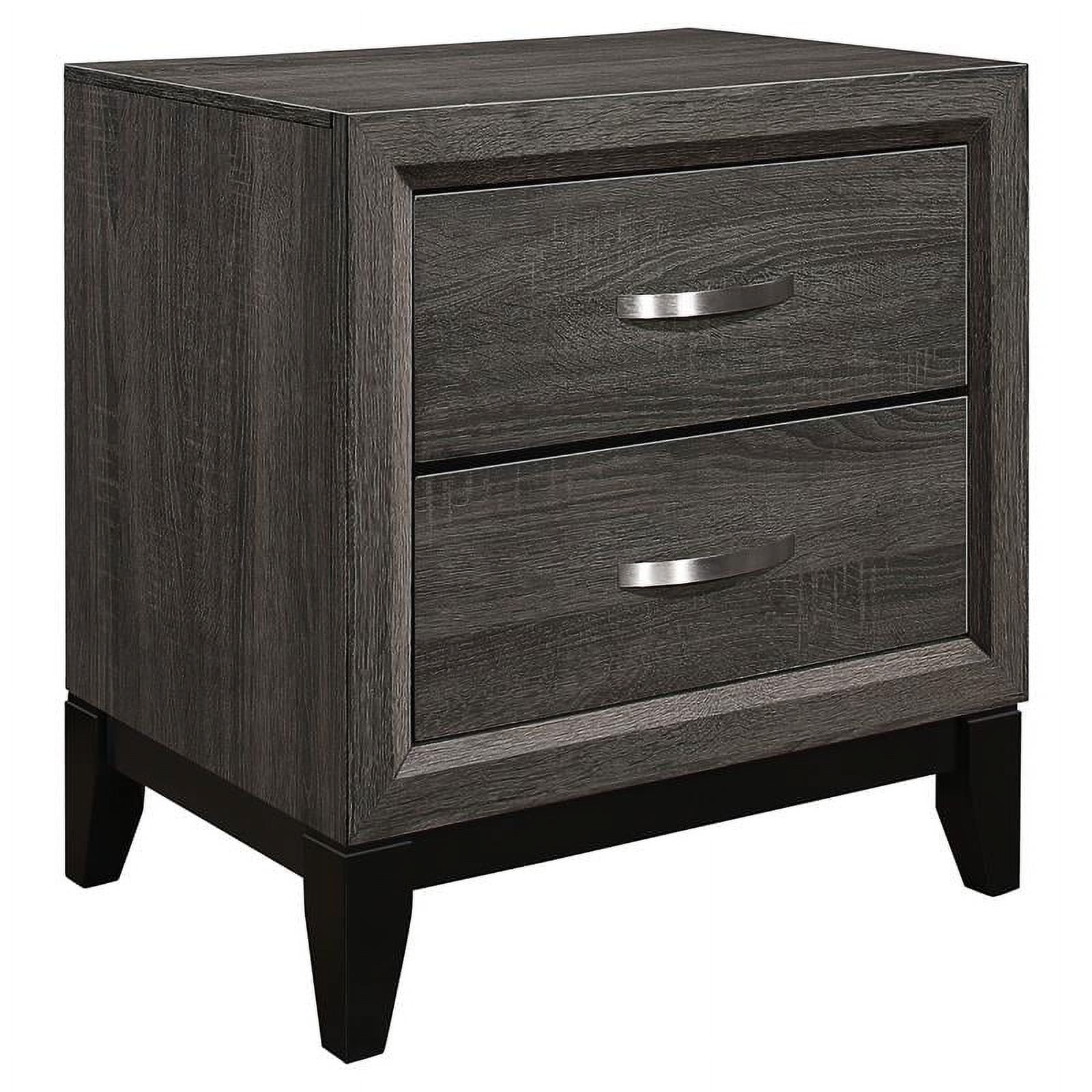 Lexicon Davi 2-Dovetail Drawers Modern Wood Nightstand in Gray