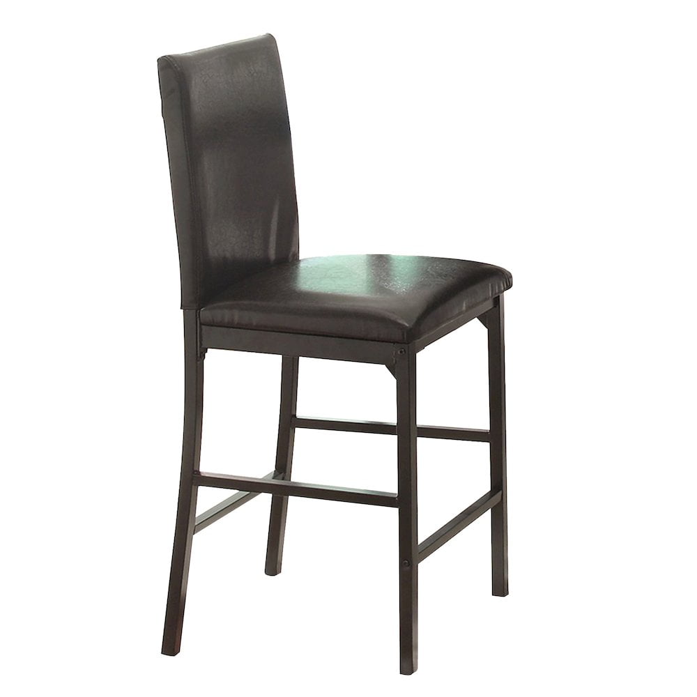 Lexicon Tempe Metal Counter Height Dining Chairs in Black and Brown (Set of 4)