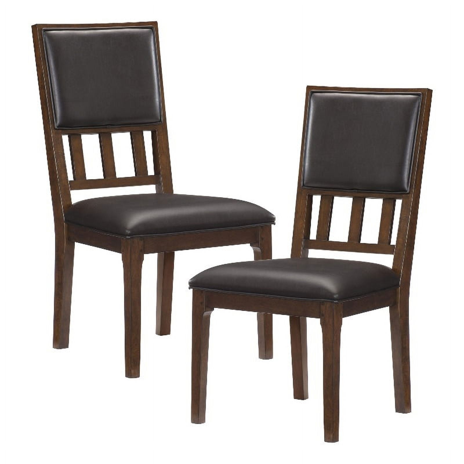 Lexicon Traditional Wood Dining Room Side Chair in Brown Cherry (Set of 2)