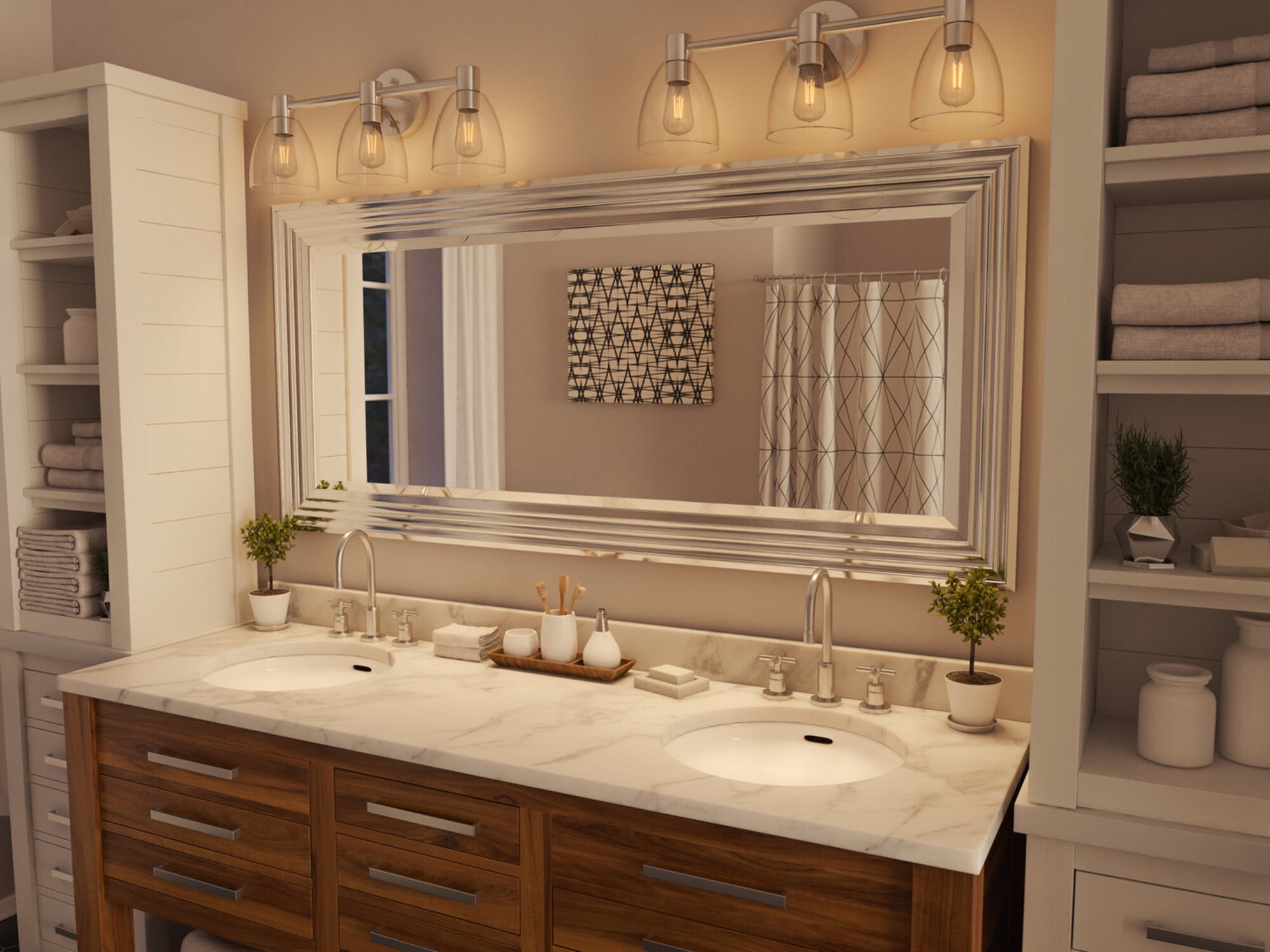 Kenroy Home Lyonesse 30'' x 66'' Rectangular Full Length Wall Mirror for Entryway, Bathroom, Bedroom, or Living Room, Chrome