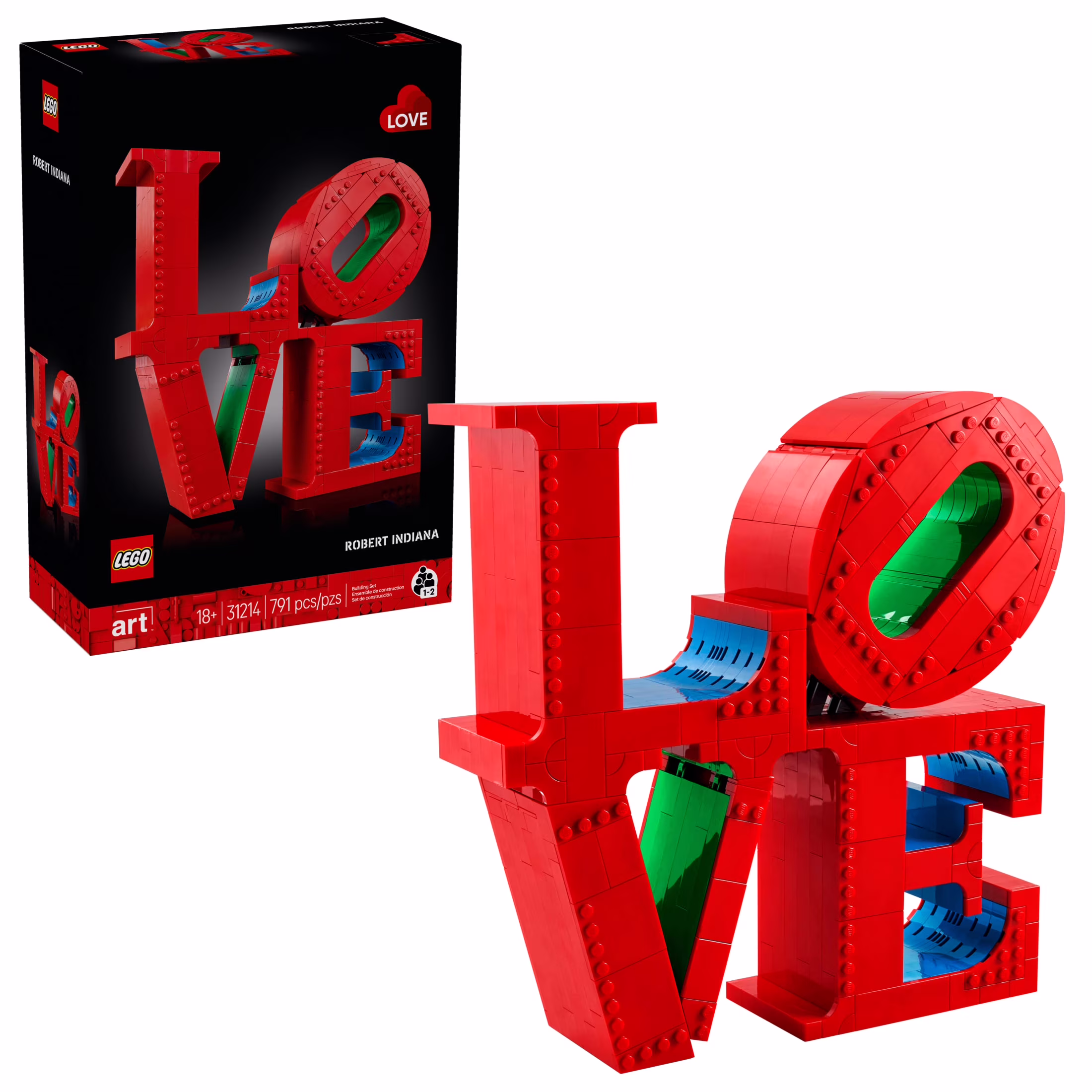 LEGO Art LOVE Building Set for Adults - Valentines Day Gift & Decor - DIY Arts & Crafts Kit, Ages 18+ - Home Office, Bedroom, Shelf Decor for Women & Men - 31214