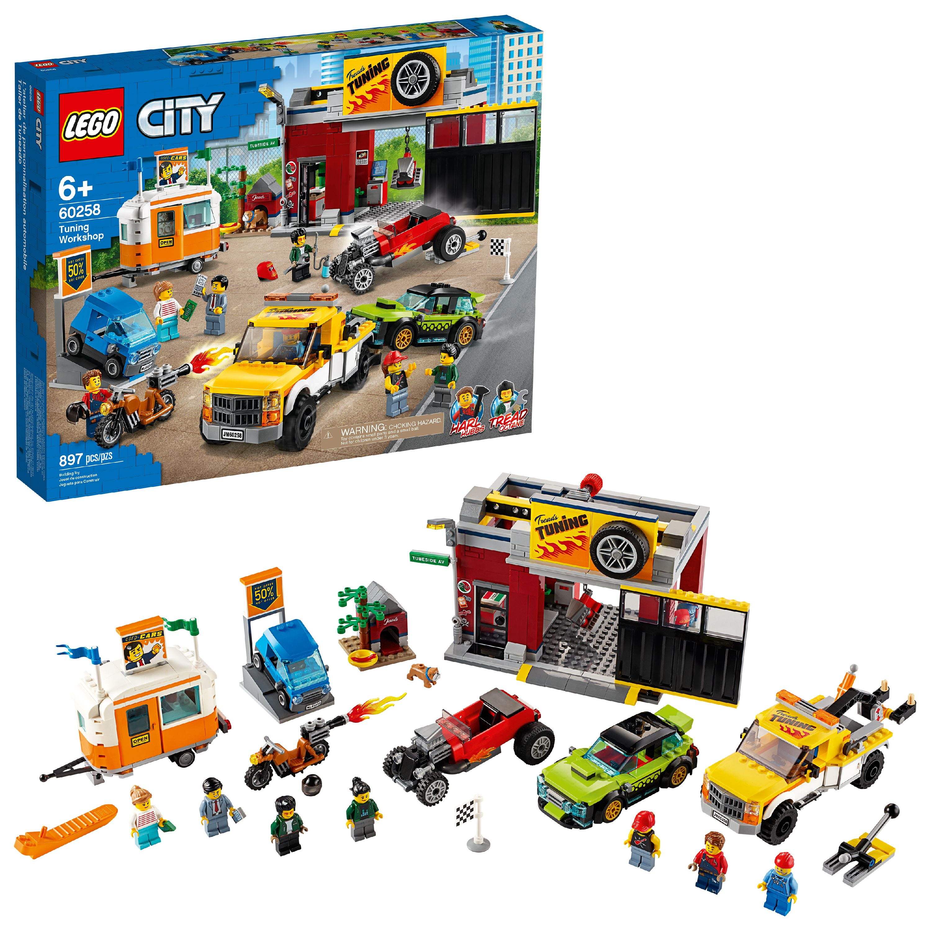 LEGO City Tuning Workshop Toy Car Garage 60258, Cool Vehicle Building Set for Kids (897 Pieces)