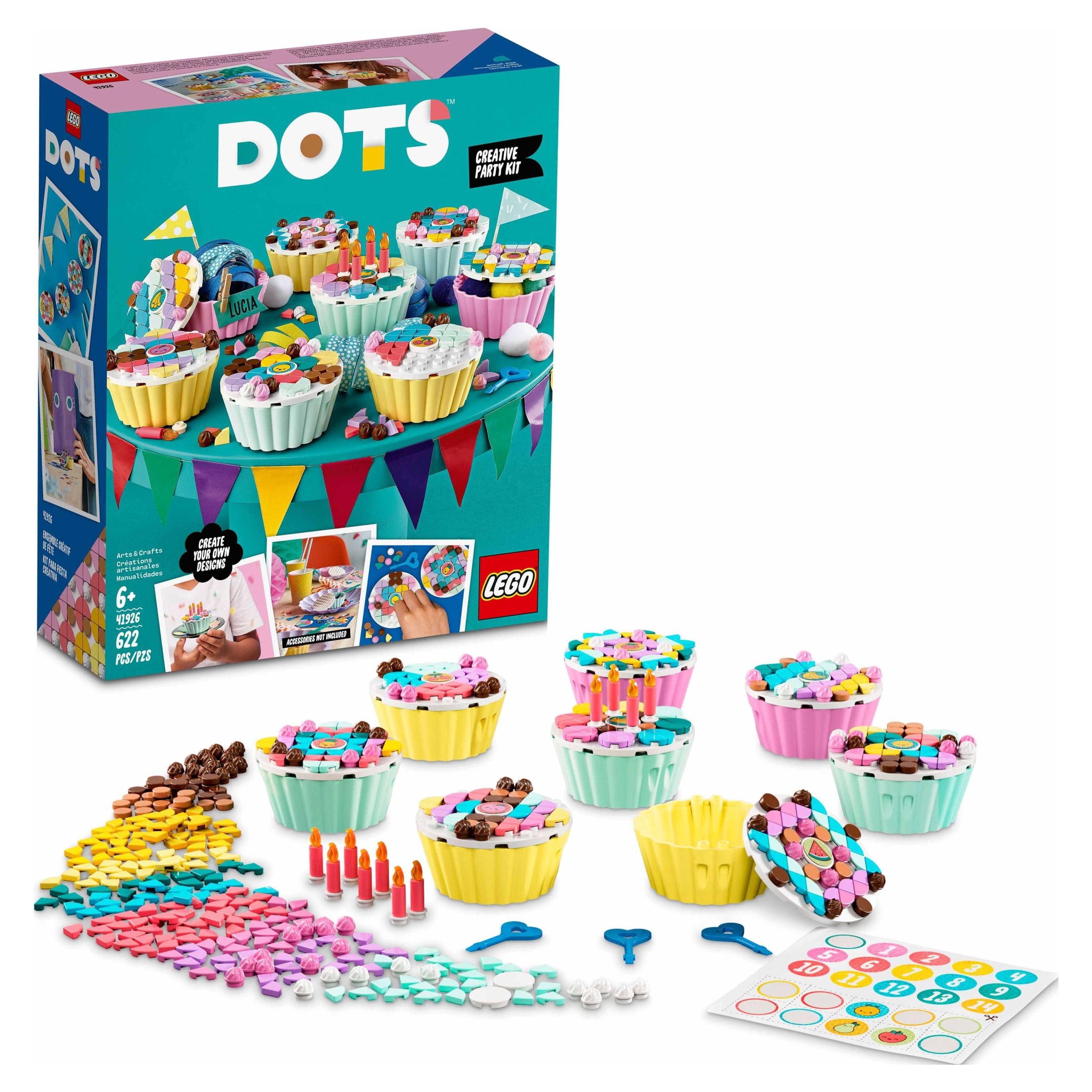 LEGO DOTS Creative Party Kit 41926 DIY Craft Decorations Kit; Creative Group Play Activity (622 Pieces)