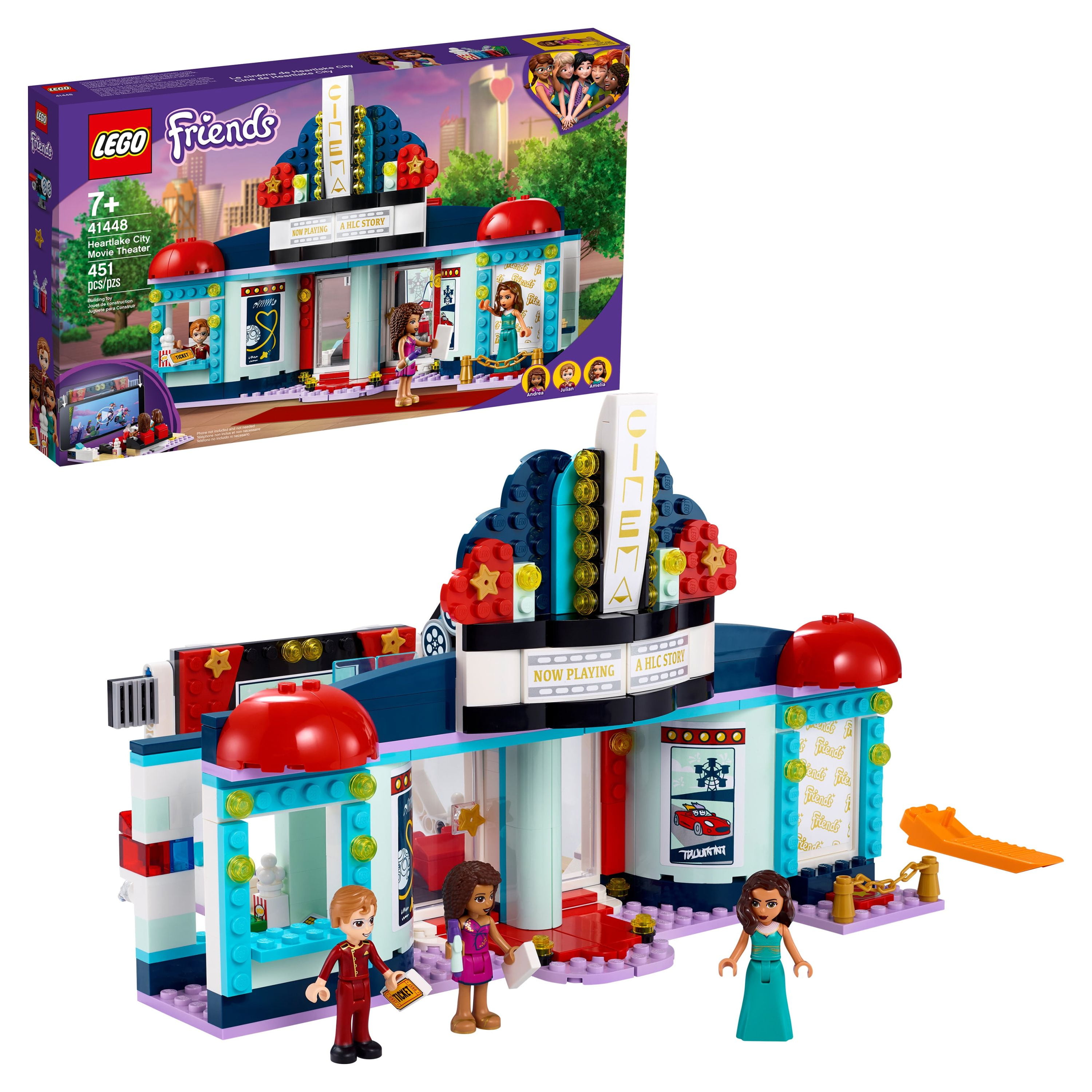 LEGO Friends Heartlake City Movie Theater Set 41448 Building Toy; Great Gift for Kids (451 Pieces)