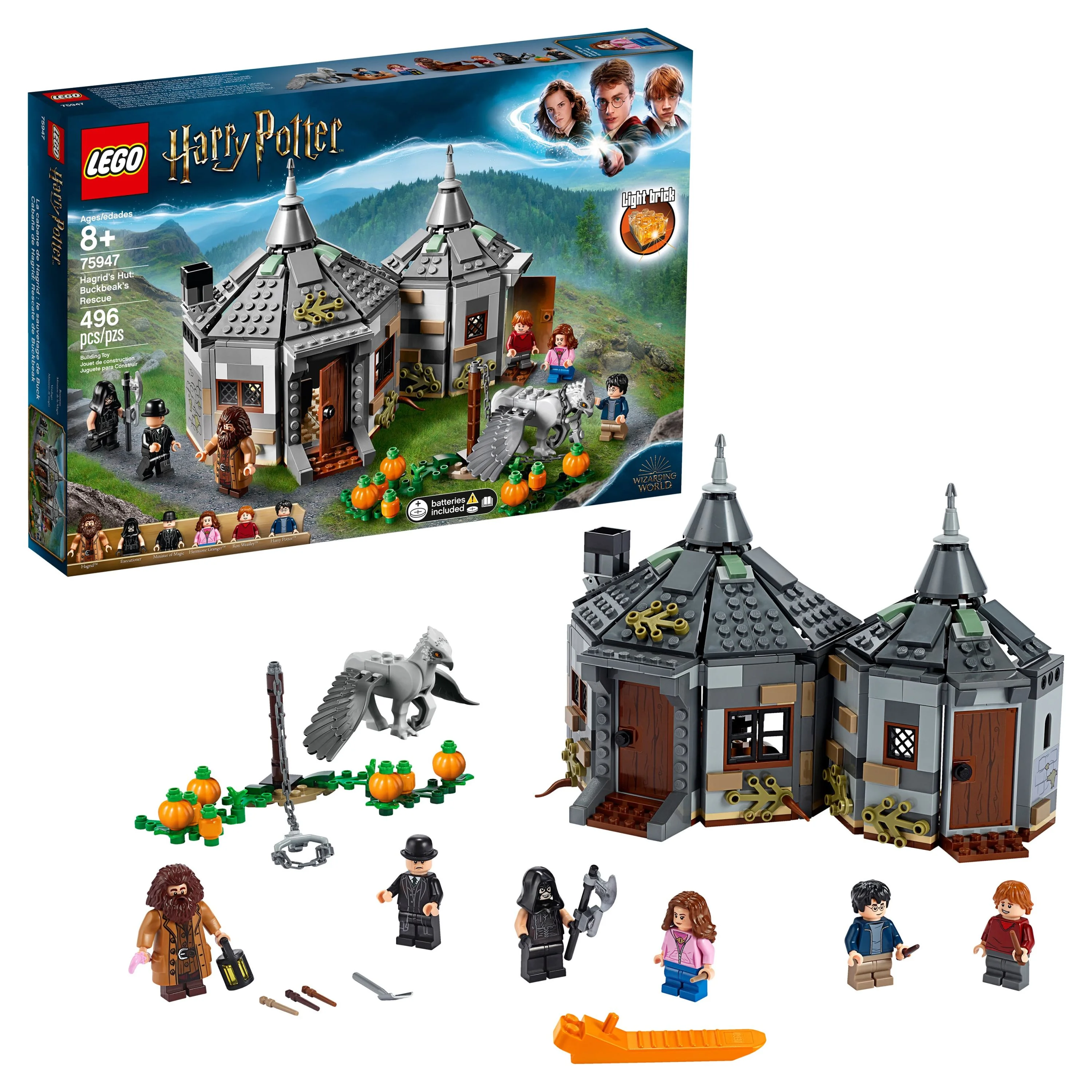 LEGO Harry Potter Hagrid's Hut: Buckbeak's Rescue 75947 Building Set (496 Pieces)