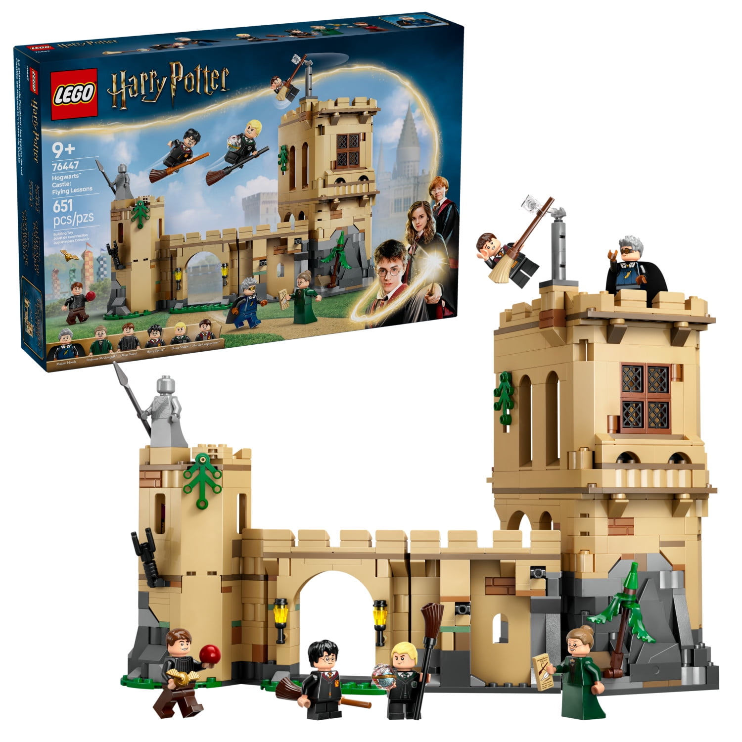 LEGO Harry Potter Hogwarts Castle: Flying Lessons Building Toy - Kids Wizard Toy for Boys and Girls, Harry Potter Fans, Ages 9+ - Gift Idea for Birthdays - 76447