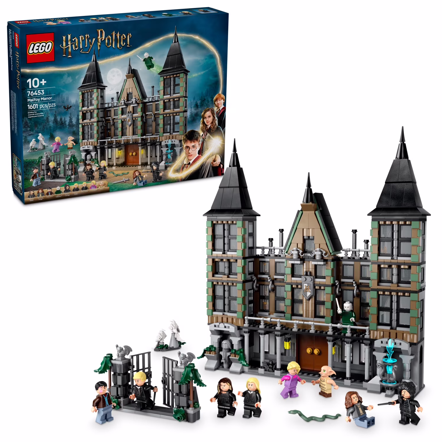 LEGO Harry Potter Malfoy Manor Building Toy - Harry Potter Toy for Boys & Girls, Ages 10+ - Collectible Kids Toy for Fans - Includes 9 Minifigures - 76453