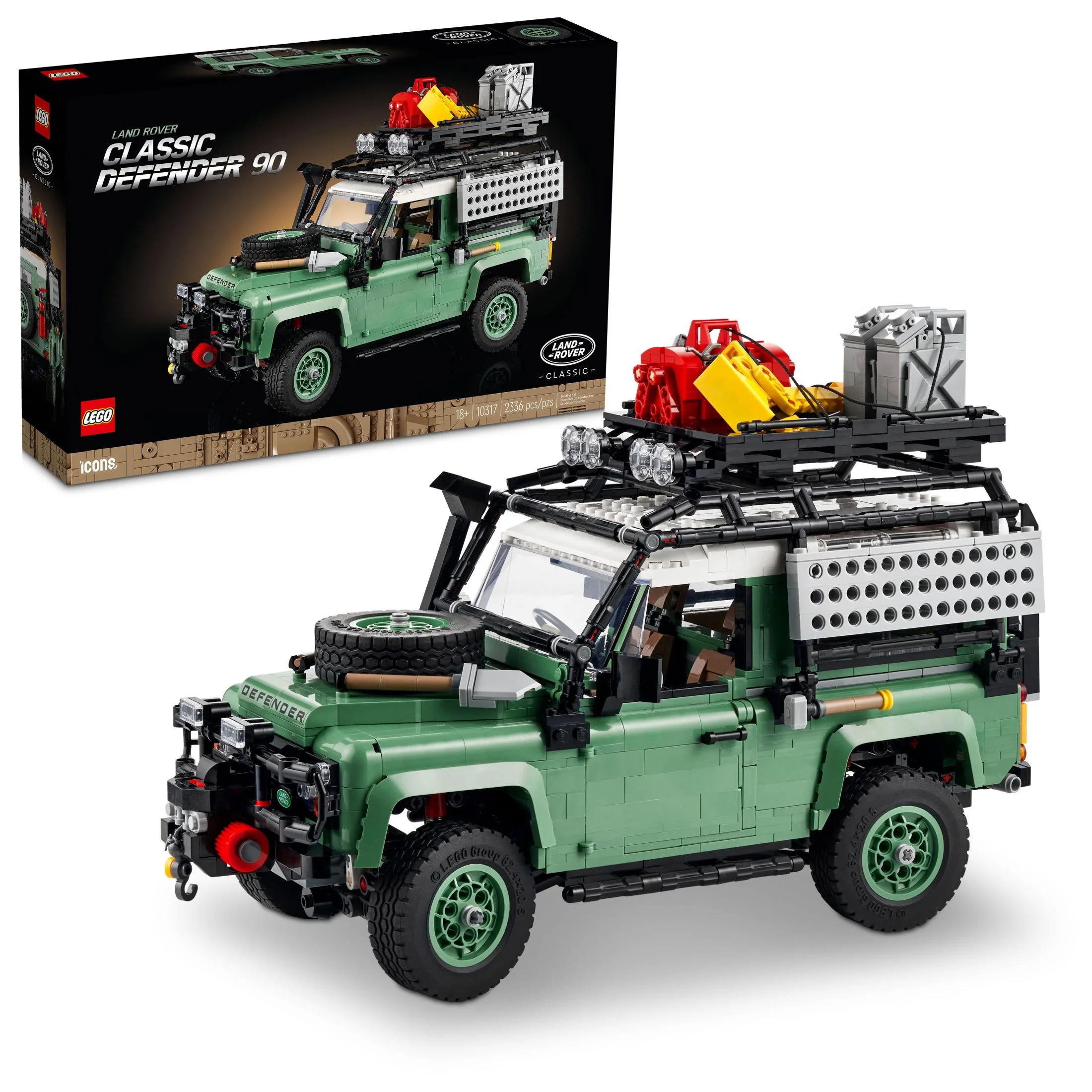 LEGO Icons Land Rover Classic Defender 90 Model Car Building Set, Off-Road Icon, Makes a Great Gift for Classic Car Lovers, 10317