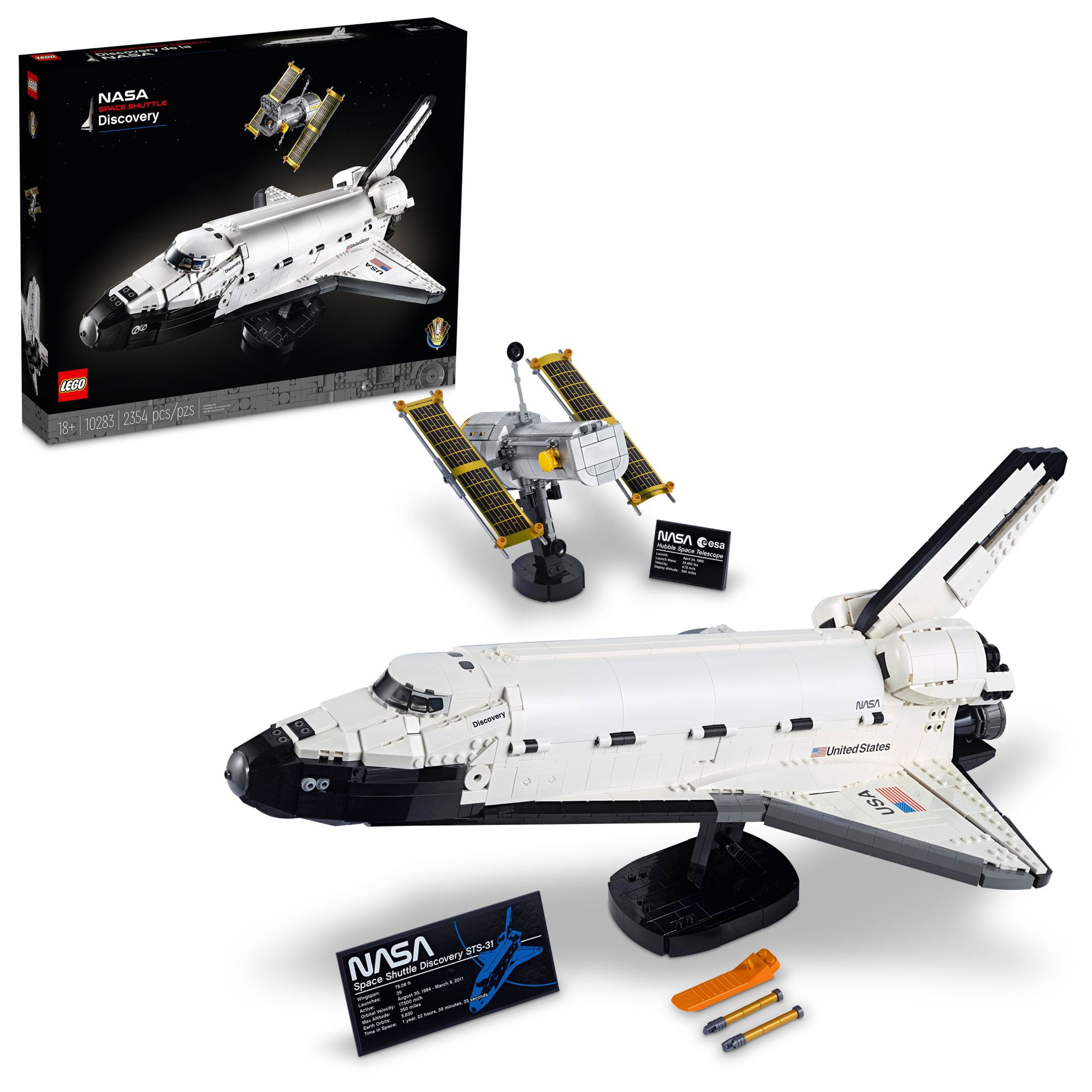 LEGO Icons NASA Space Shuttle Discovery Building Sets for Adults - Model Kits for Bookshelf or Office Decor, Ages 18+ Years - Gifts for Men & Women - 10283