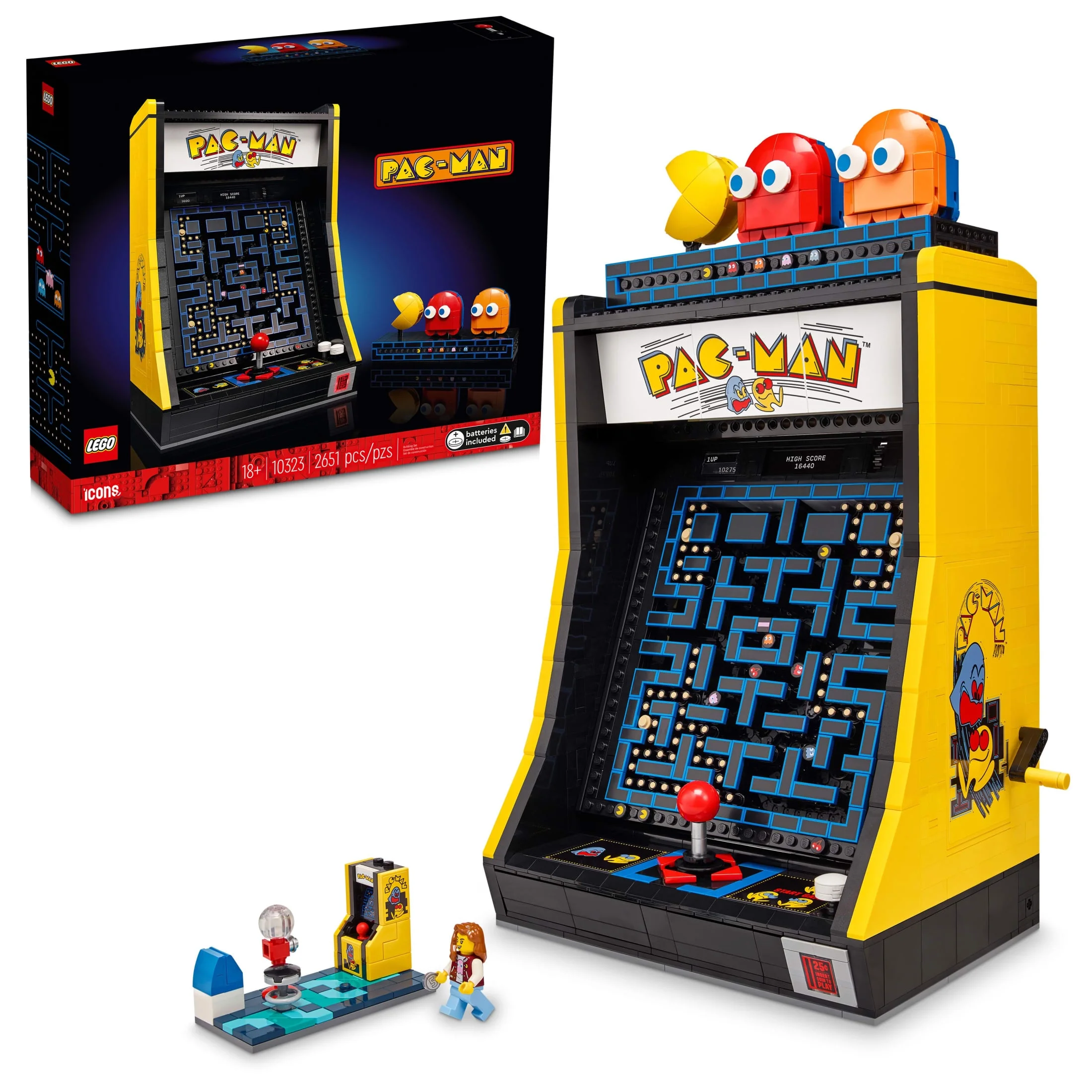 LEGO Icons PAC-MAN Arcade Building Set for Adults - Replica Model of Clasic Video Game - Gift for Men & Women - Display in Office or Room - 10323