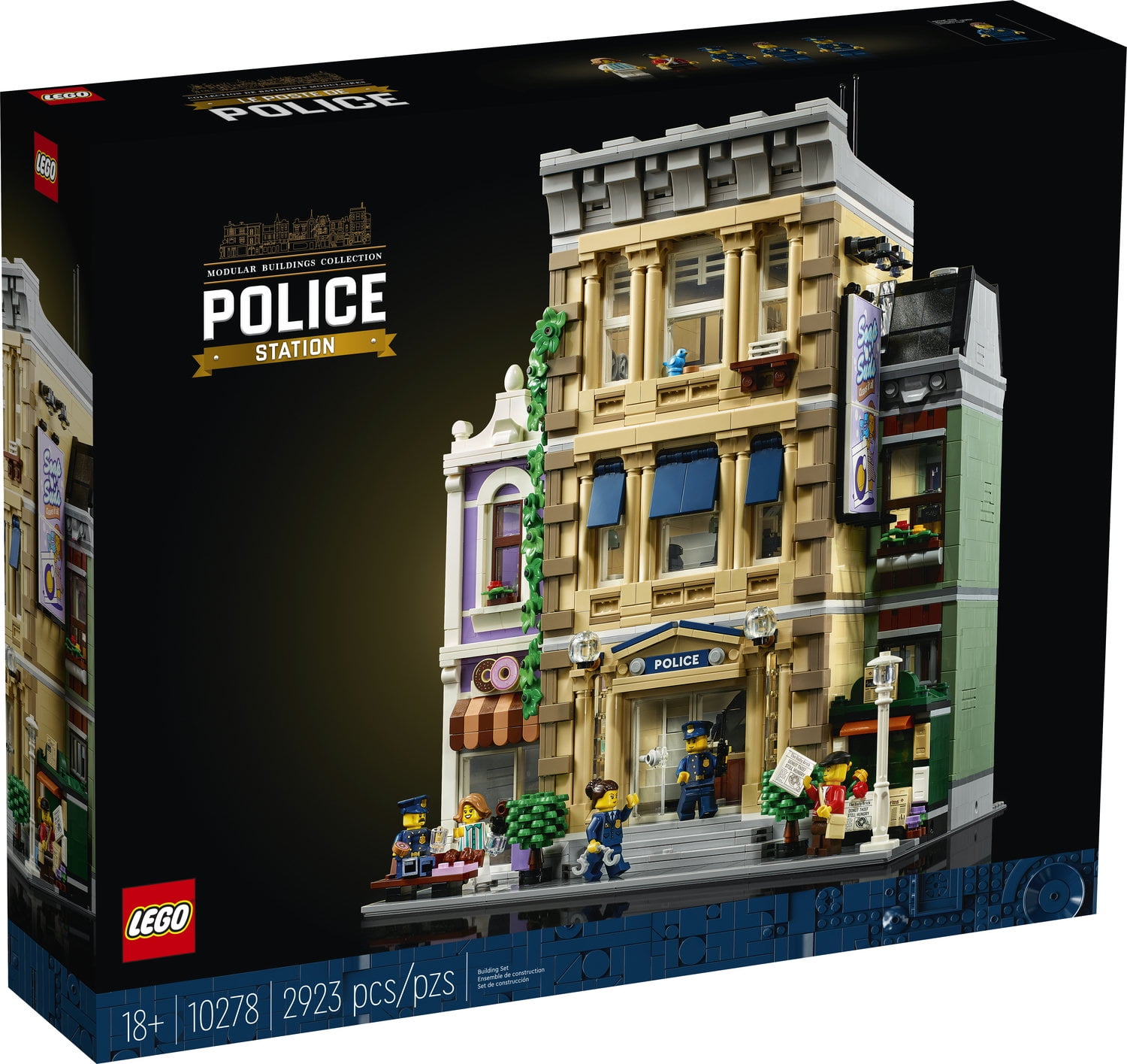 LEGO Icons Police Station 10278 Large Construction Set, Collectible Model Kits for Adults to Build, Modular Buildings Collection