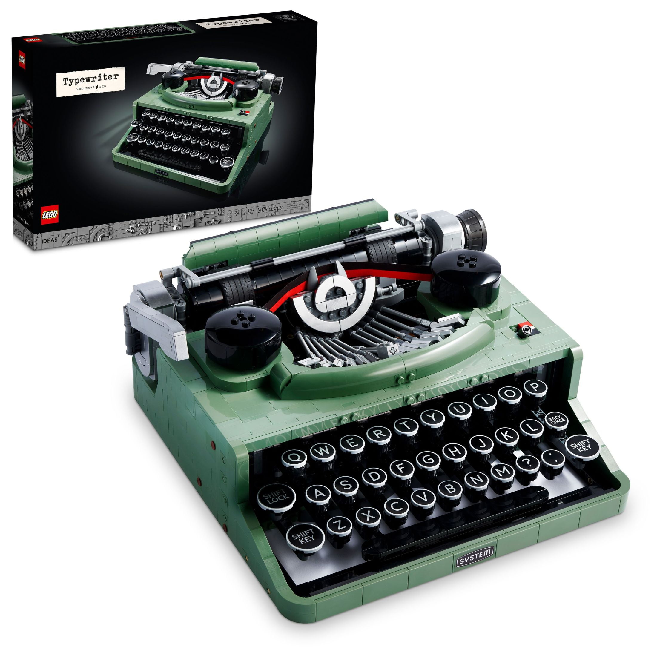 LEGO Ideas Typewriter 21327 Building Kit; Collectible Display Model for Adults That Sparks Nostalgic Memories; Unique Gift Idea for LEGO Fans, Writers and Lovers of All Things Retro (2,079 Pieces)