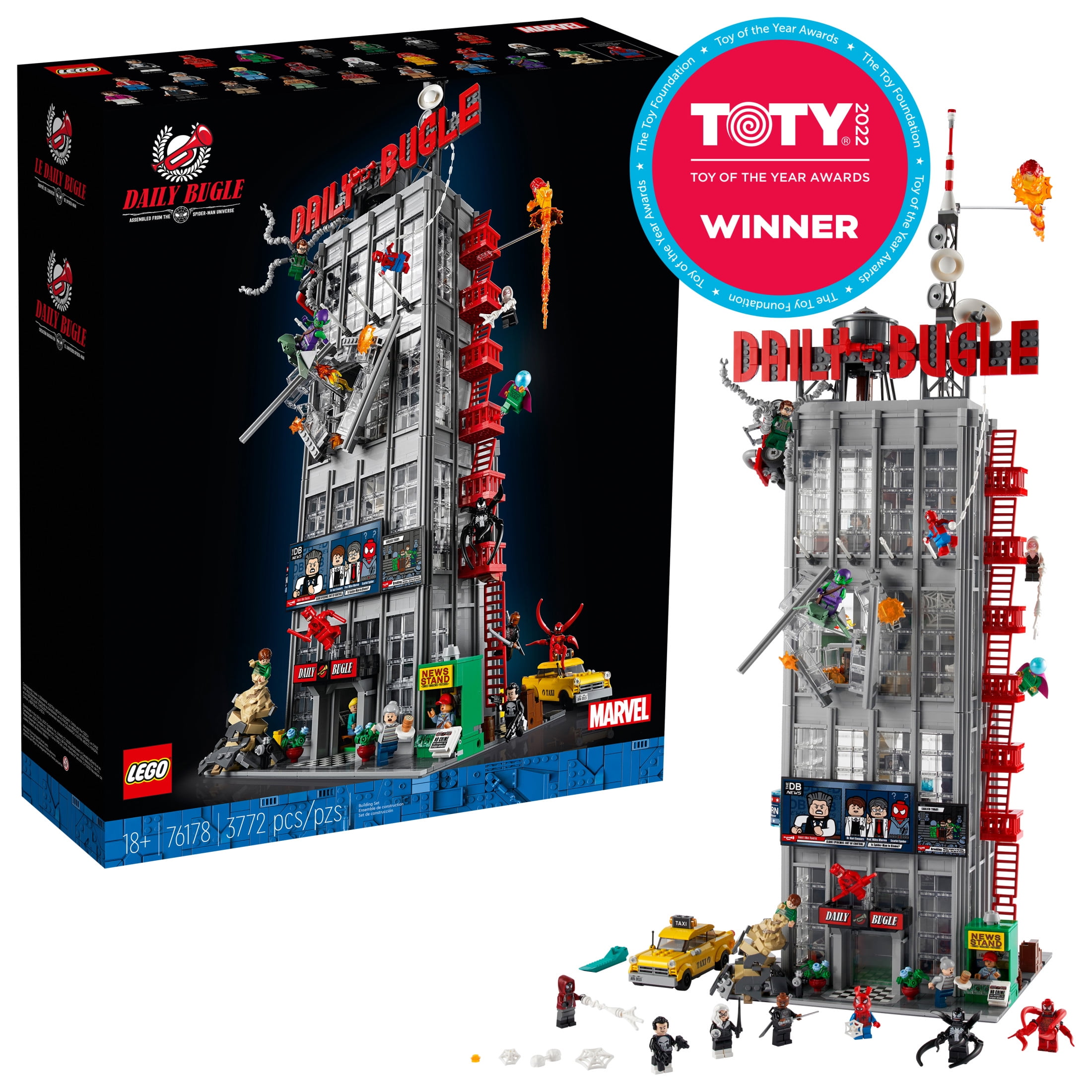 LEGO Marvel Spider-Man Daily Bugle Building Sets for Adults - Display as Office or Bookshelf Decor - Gifts for Men & Women Fans - 25 Minifigures - 76178