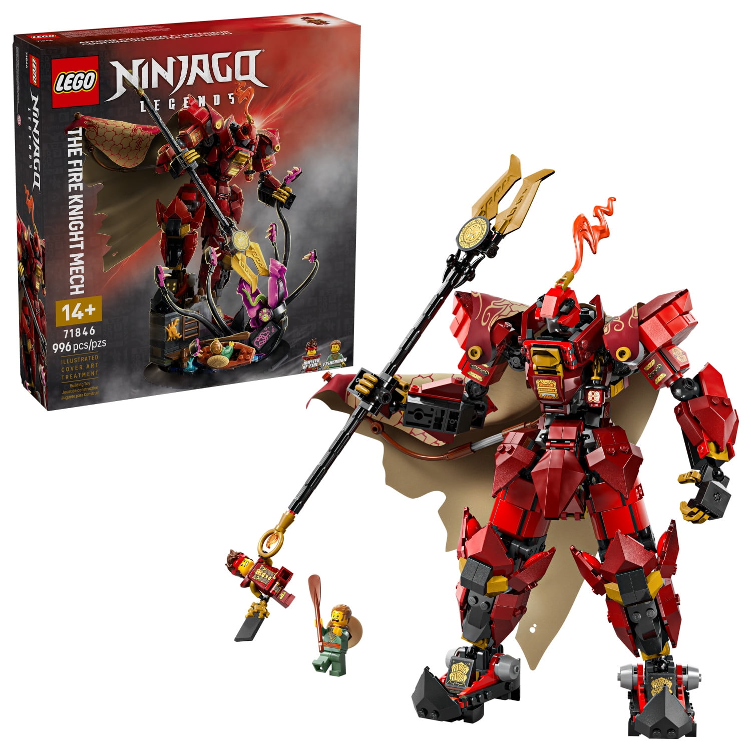 LEGO NINJAGO The Fire Knight Mech Building Set - Model Kit with Kai Minifigure from Legends Monstrosity - Teen Room Decor - Gift for Teenage Boys and Girls, Ages 14+ - 71846