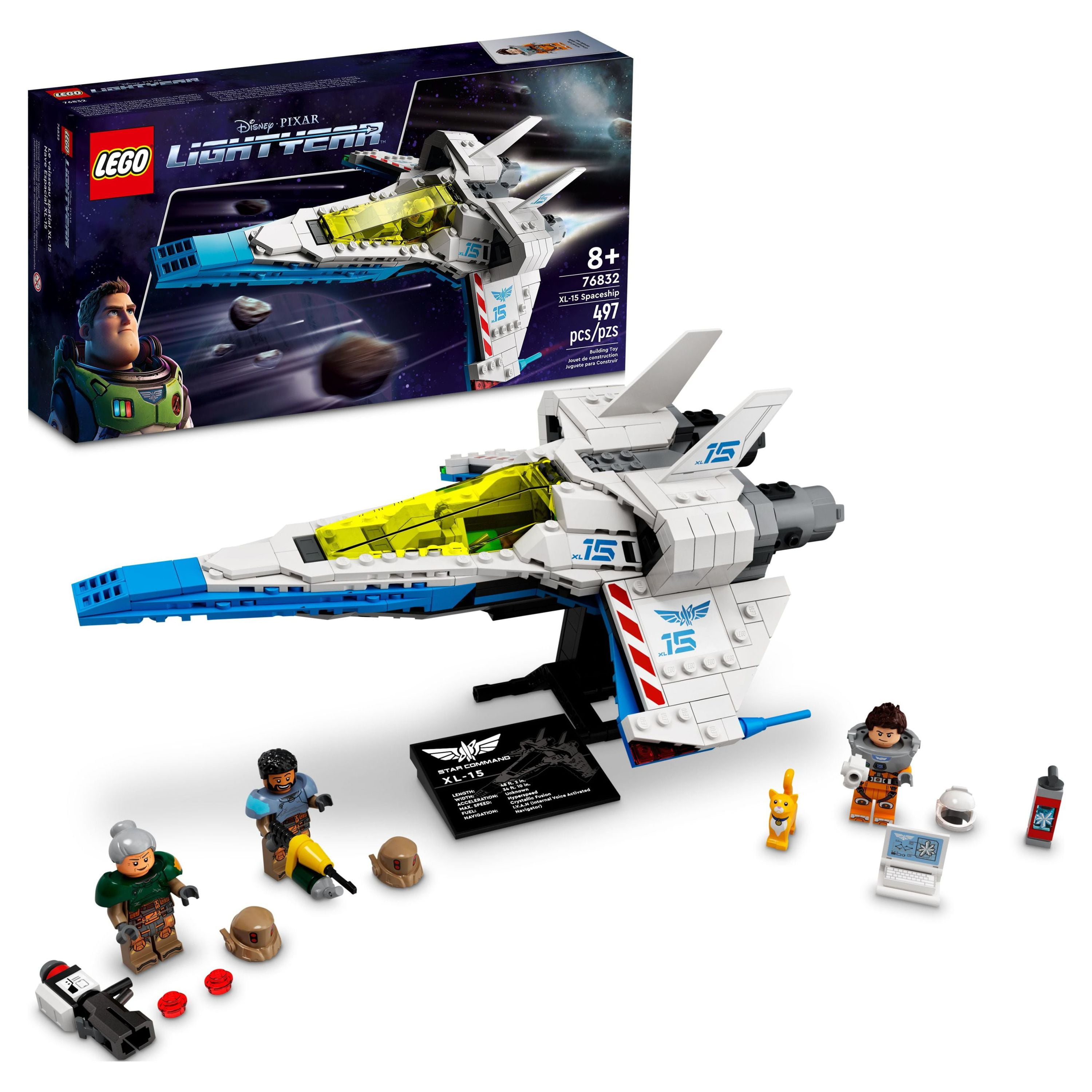 LEGO® Disney Pixar Lightyear XL-15 Spaceship 76832 Building Toy Set (498 Pieces)