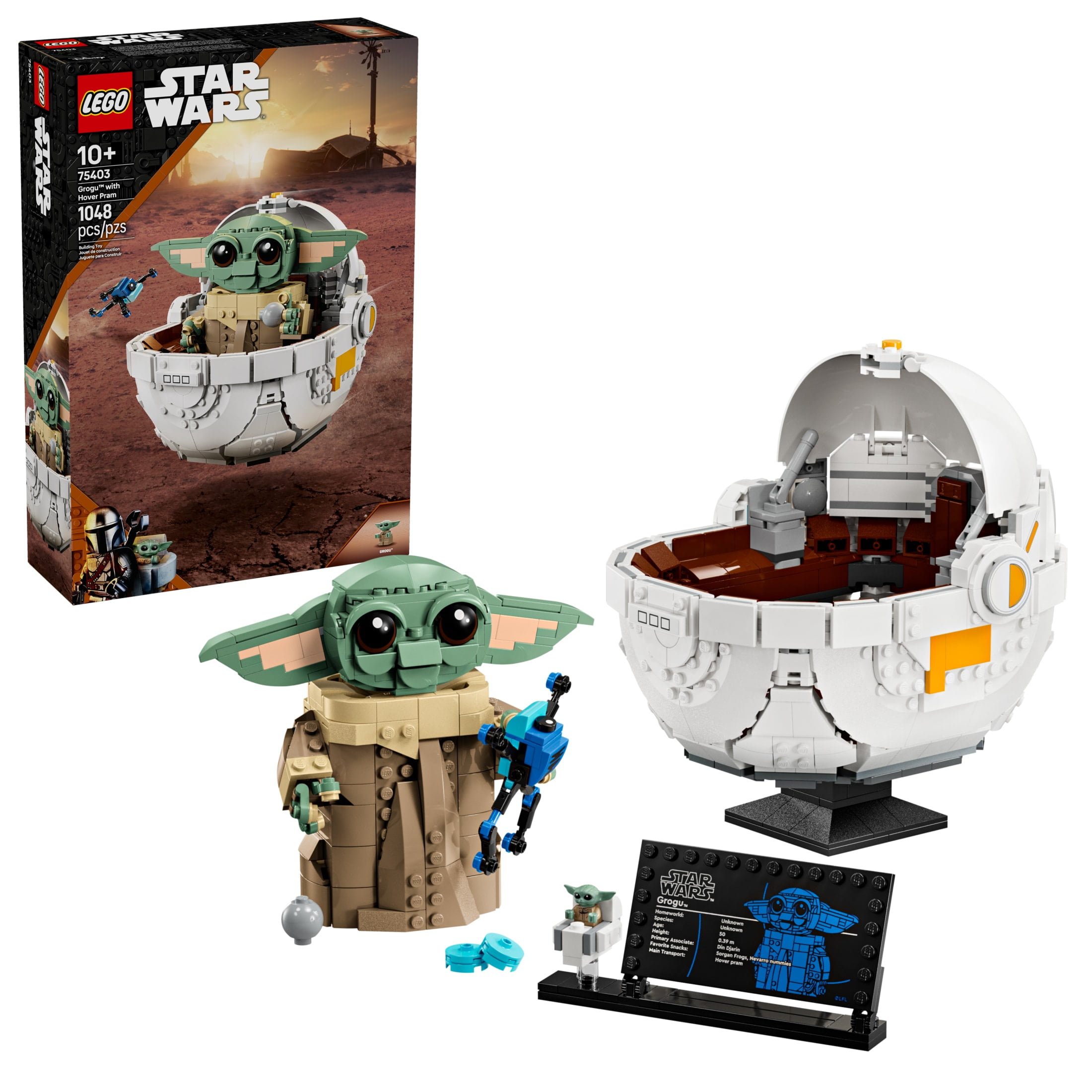 LEGO Star Wars Grogu with Hover Pram Building Toy Set - Star Wars Toy for Kids, Boys & Girls, Ages 10+ - Gift for Birthdays - 75403