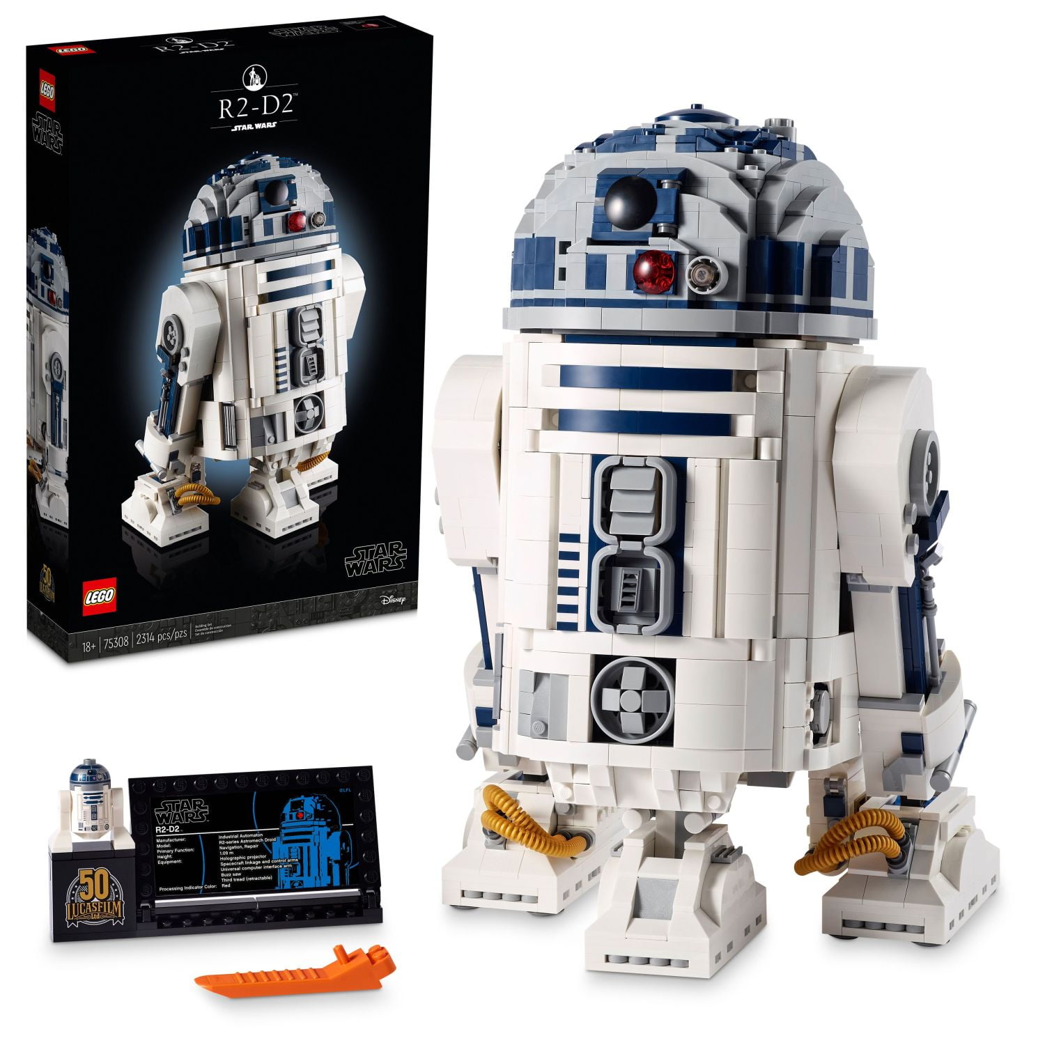 LEGO Star Wars R2-D2 Building Set - Collectible 3D Puzzle for Adults, Ages 18+ - Build for Display for Room, Office, or Desk - Info Plaque Included - Gift Idea for Fans - 75308