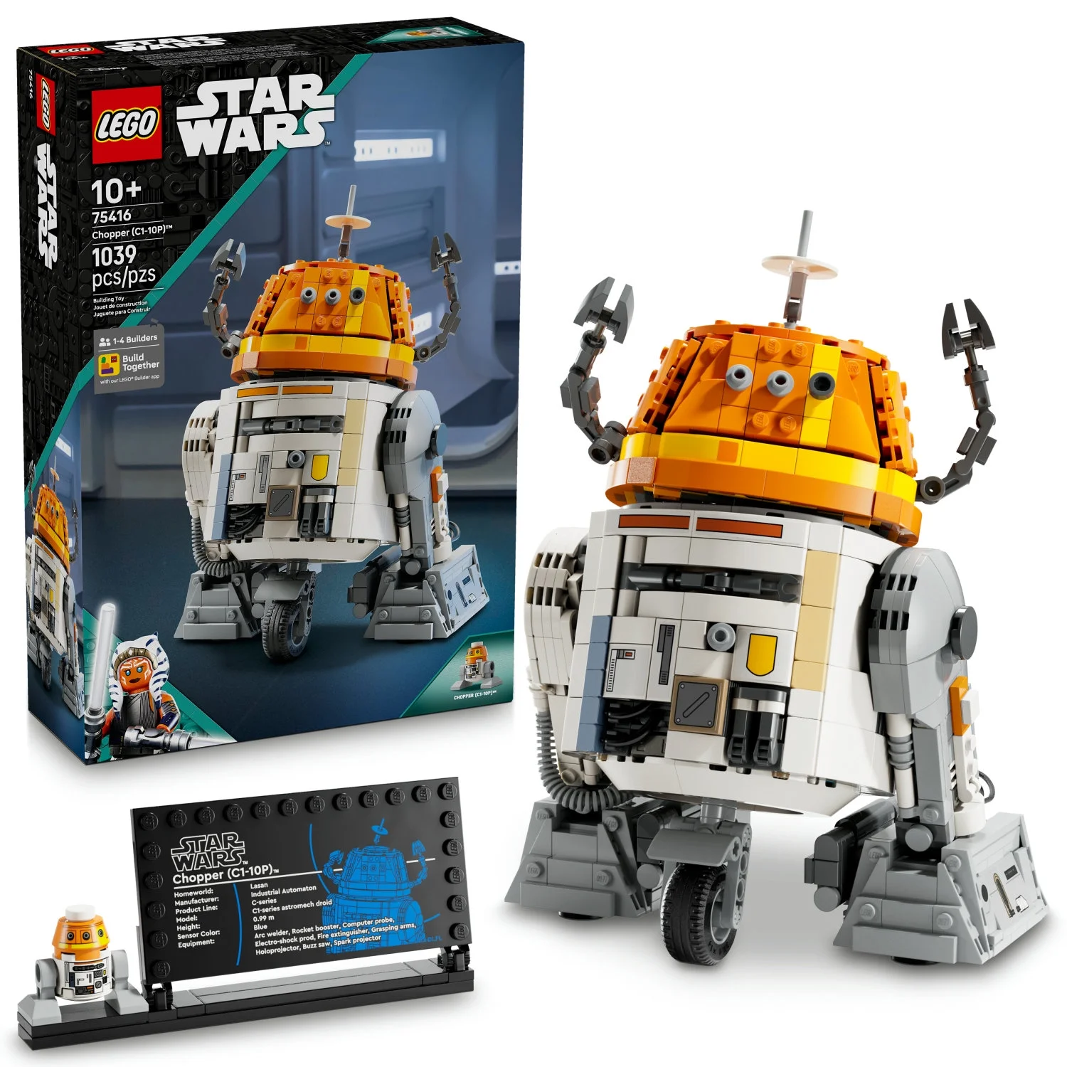 LEGO Star Wars: Ahsoka Chopper (C1-10P) Astromech Droid Set - Building Toy For Kids, Ages 10+ - Makes a Cool Gift for Boys and Girls - Model Kit and Room Decor Idea For Sci-Fi Adventure Fans - 75416