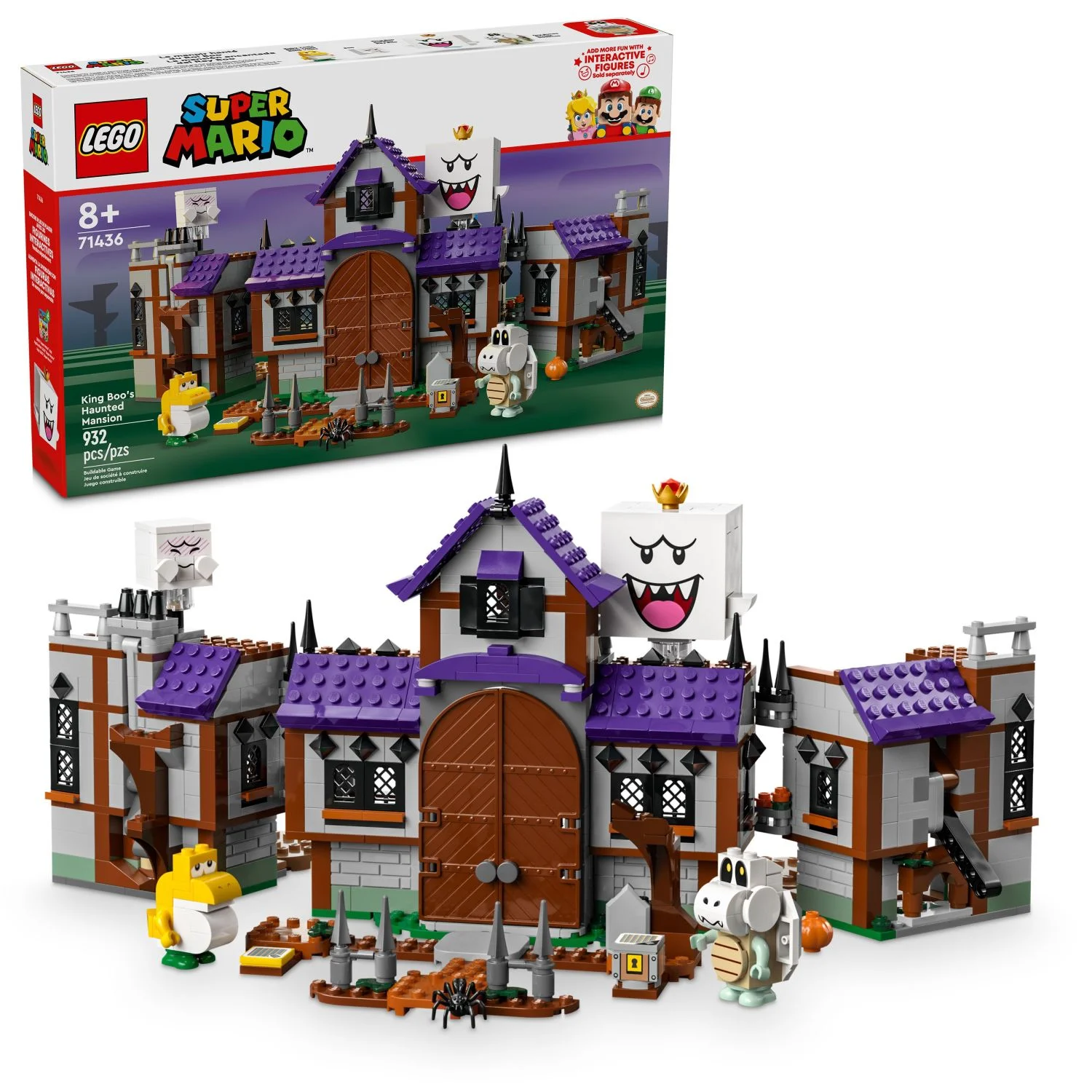 LEGO Super Mario King Boo's Haunted Mansion - Building Toy for Kids Ages 8+ - Mario Toy W/ 4 LEGO Minifigures - Gift for Boys, Girls, & Gamers - 71436
